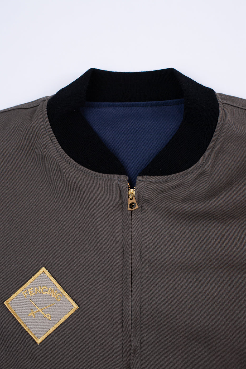Lot JG-24 - Reversible Cadet's Varsity Jacket w/Patches - Grey, Blue
