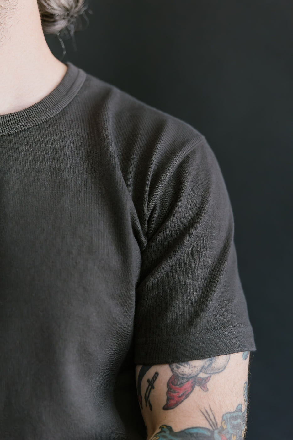 Double Heavyweight Crewneck T-Shirt - Sumi