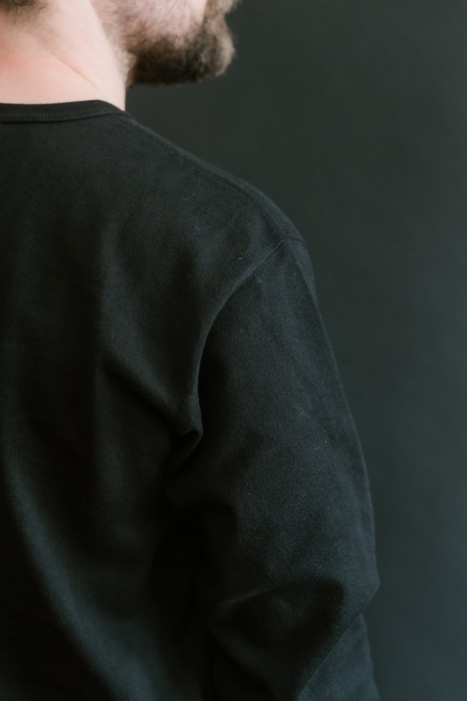 Double Heavyweight Long Sleeve T-Shirt - Black