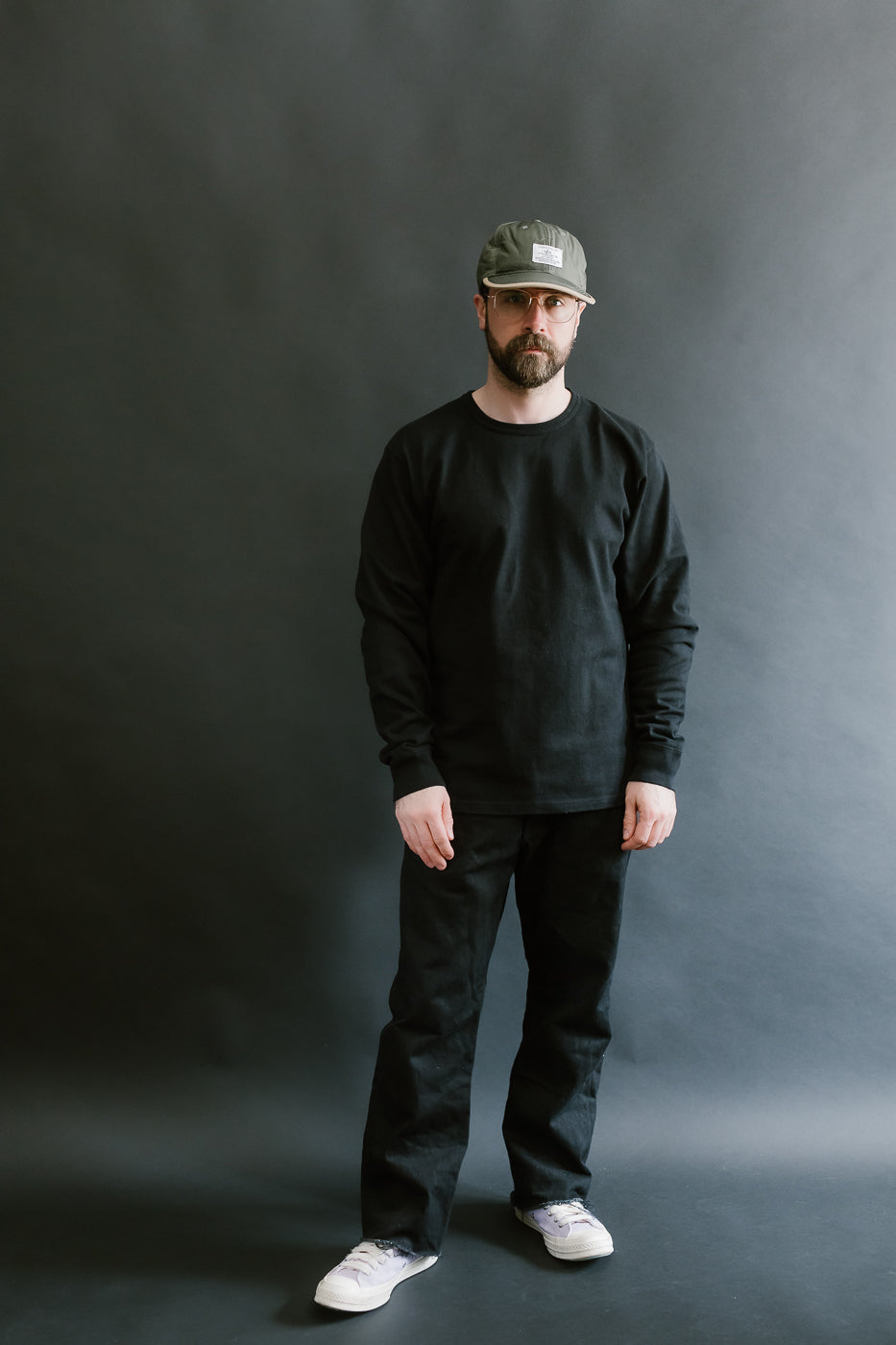 Double Heavyweight Long Sleeve T-Shirt - Black