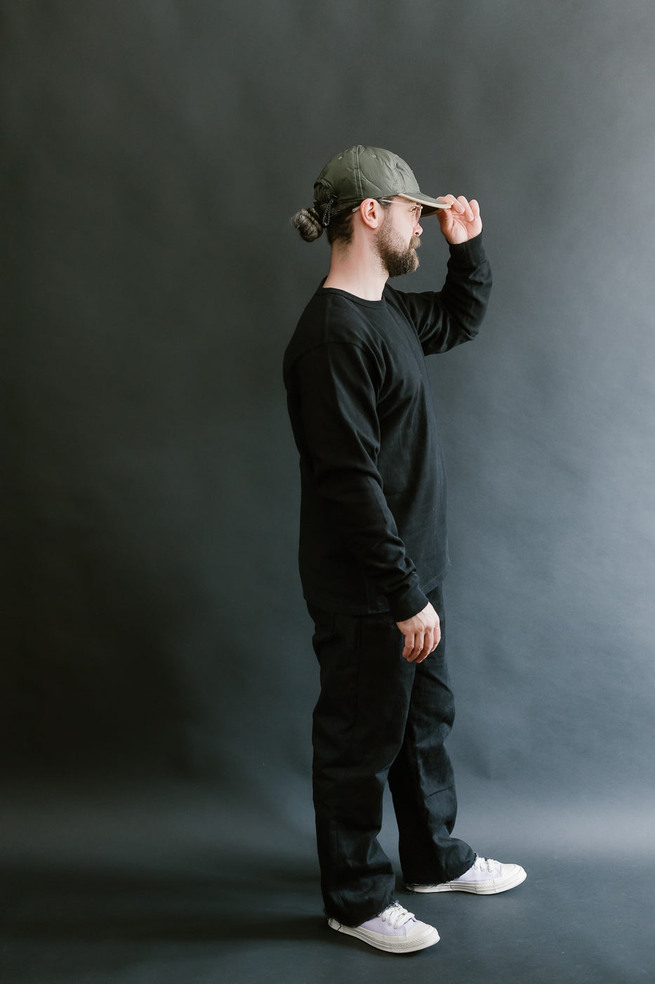 Double Heavyweight Long Sleeve T-Shirt - Black