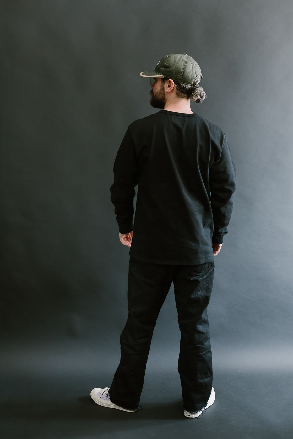 Double Heavyweight Long Sleeve T-Shirt - Black