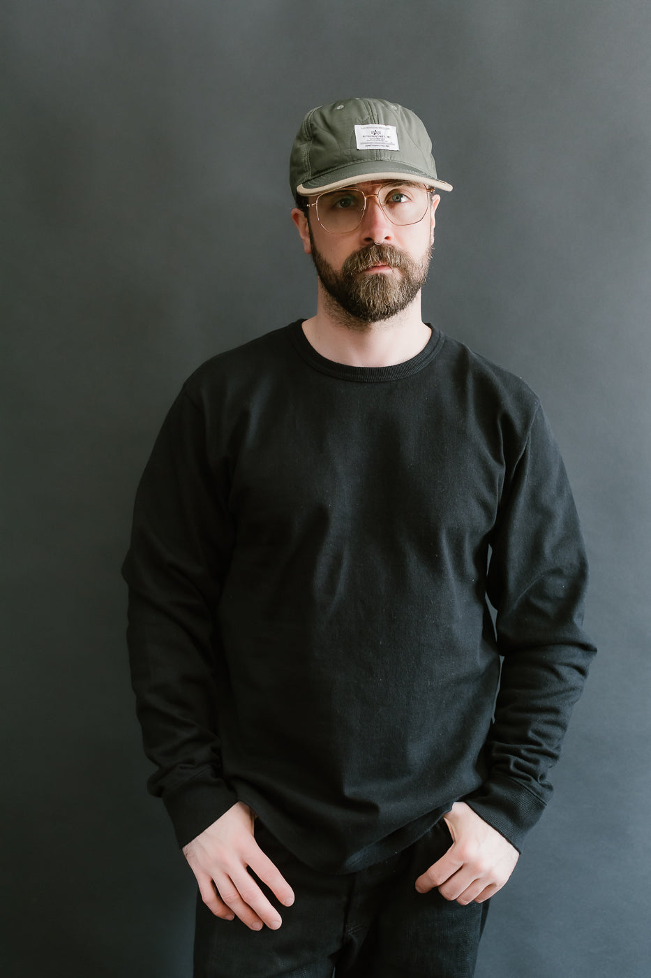 Double Heavyweight Long Sleeve T-Shirt - Black