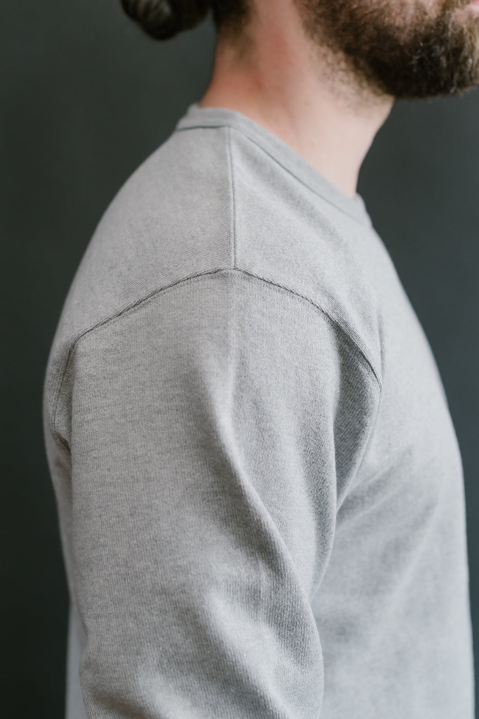 Double Heavyweight Long Sleeve T-Shirt - Heather Grey