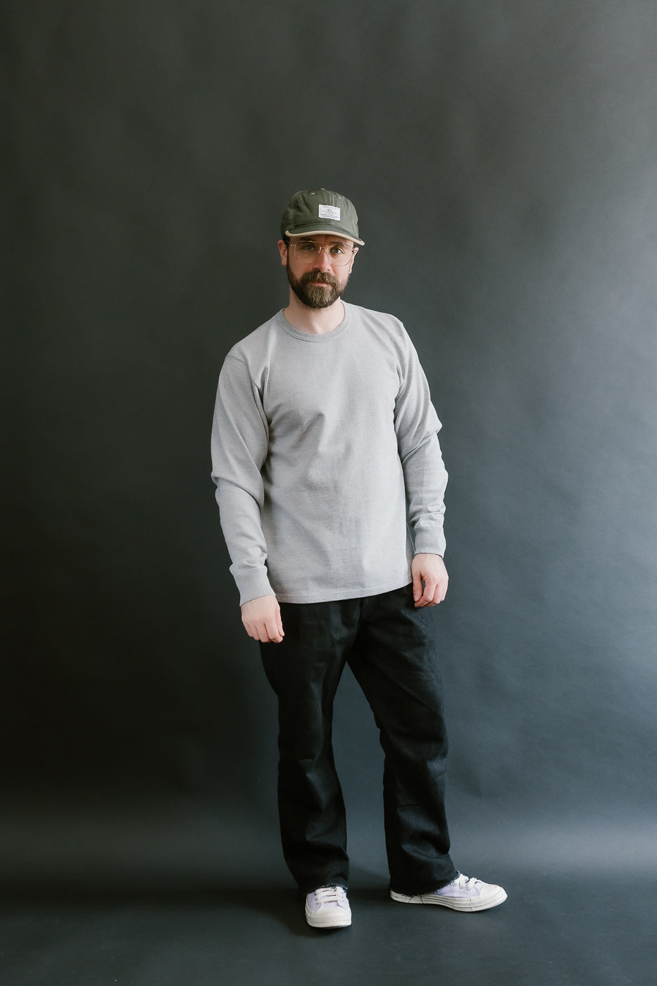 Double Heavyweight Long Sleeve T-Shirt - Heather Grey