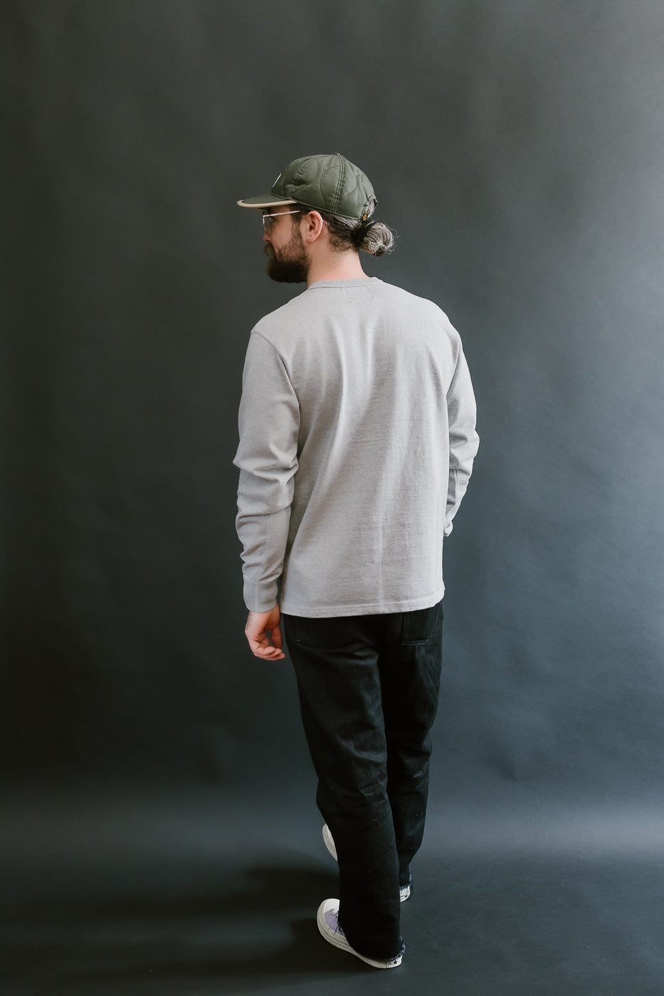Double Heavyweight Long Sleeve T-Shirt - Heather Grey