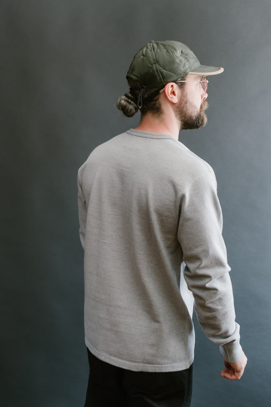 Double Heavyweight Long Sleeve T-Shirt - Heather Grey