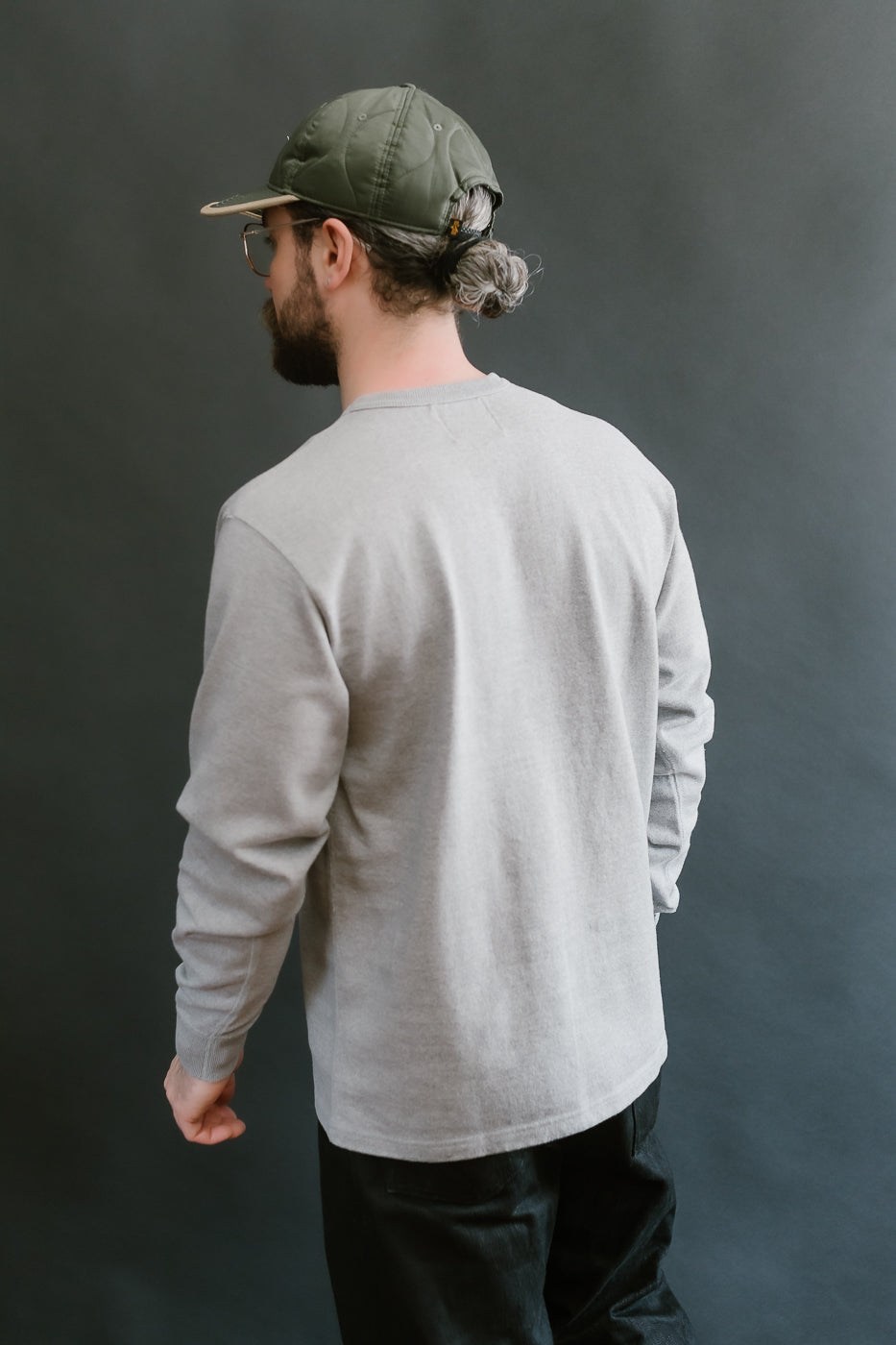 Double Heavyweight Long Sleeve T-Shirt - Heather Grey