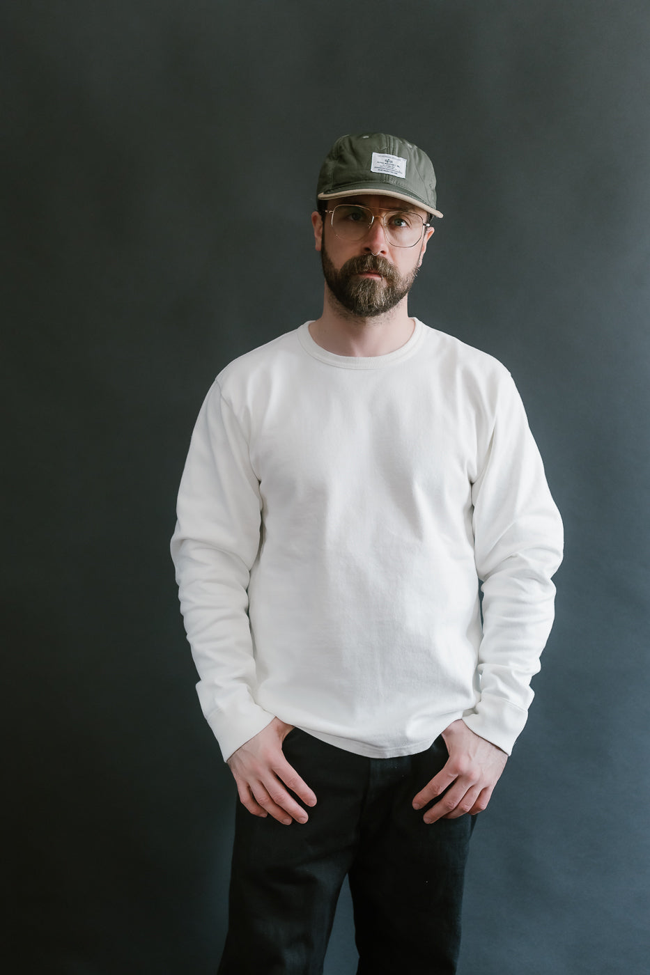 Double Heavyweight Long Sleeve T-Shirt - White