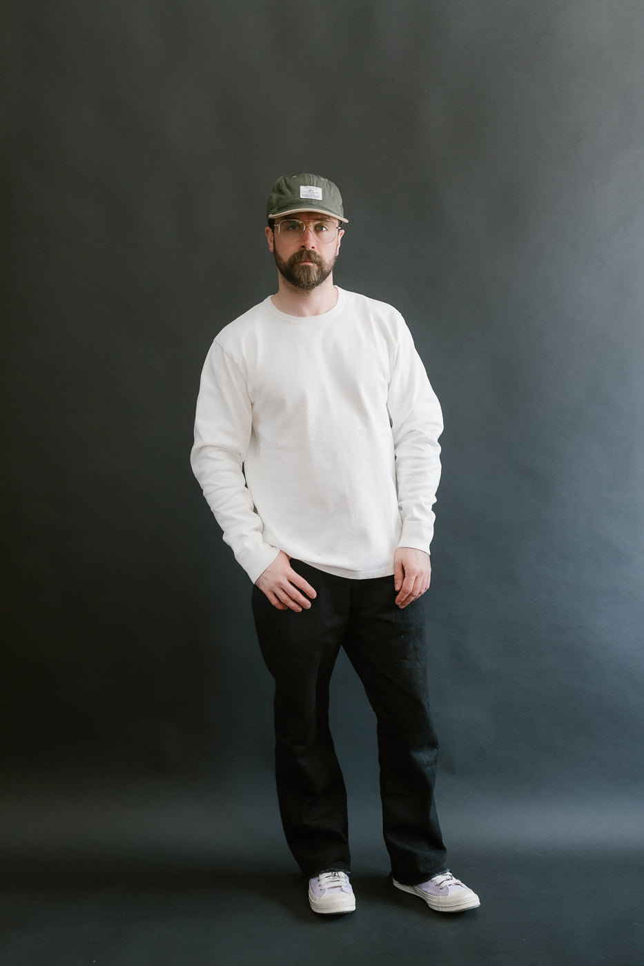 Double Heavyweight Long Sleeve T-Shirt - White