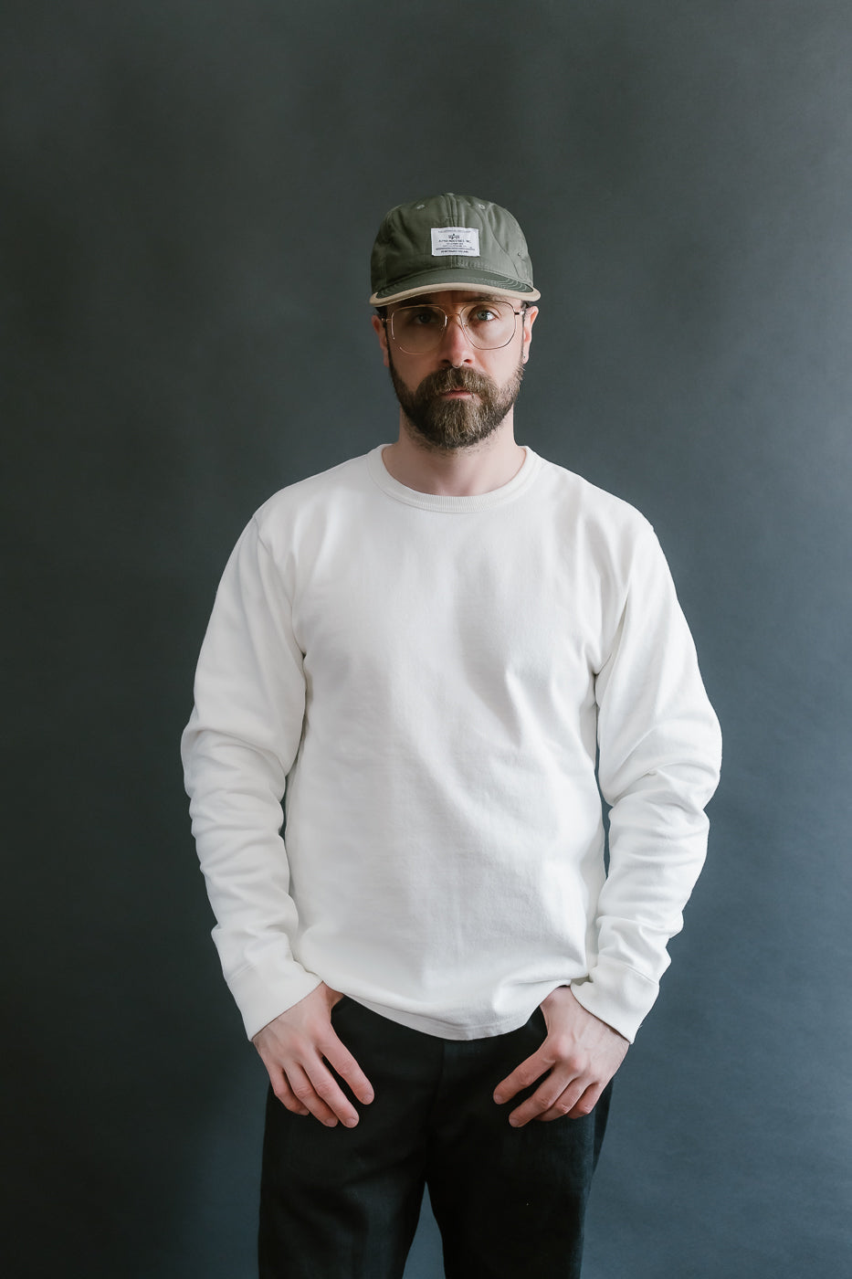 Double Heavyweight Long Sleeve T-Shirt - White