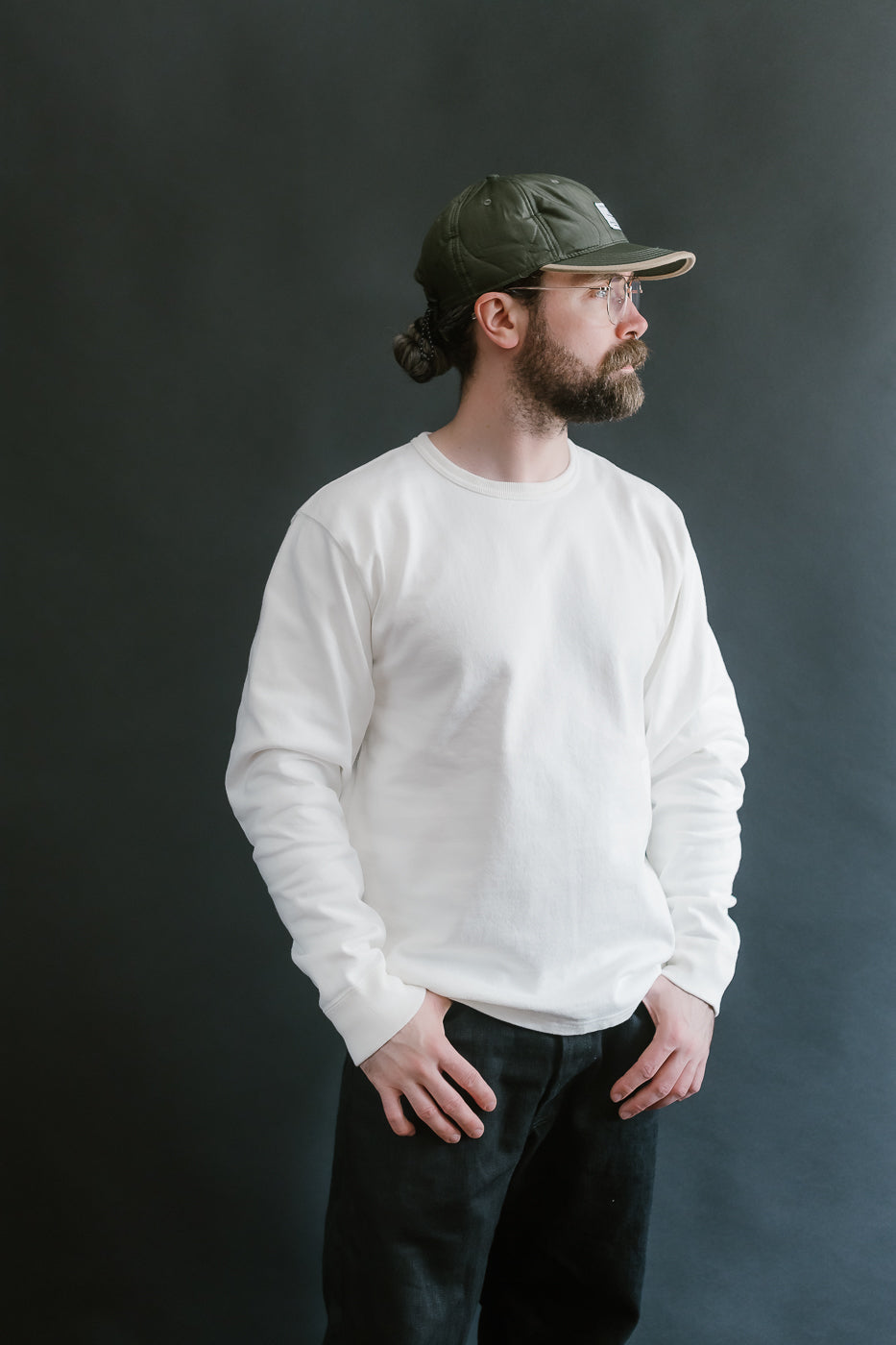 Double Heavyweight Long Sleeve T-Shirt - White