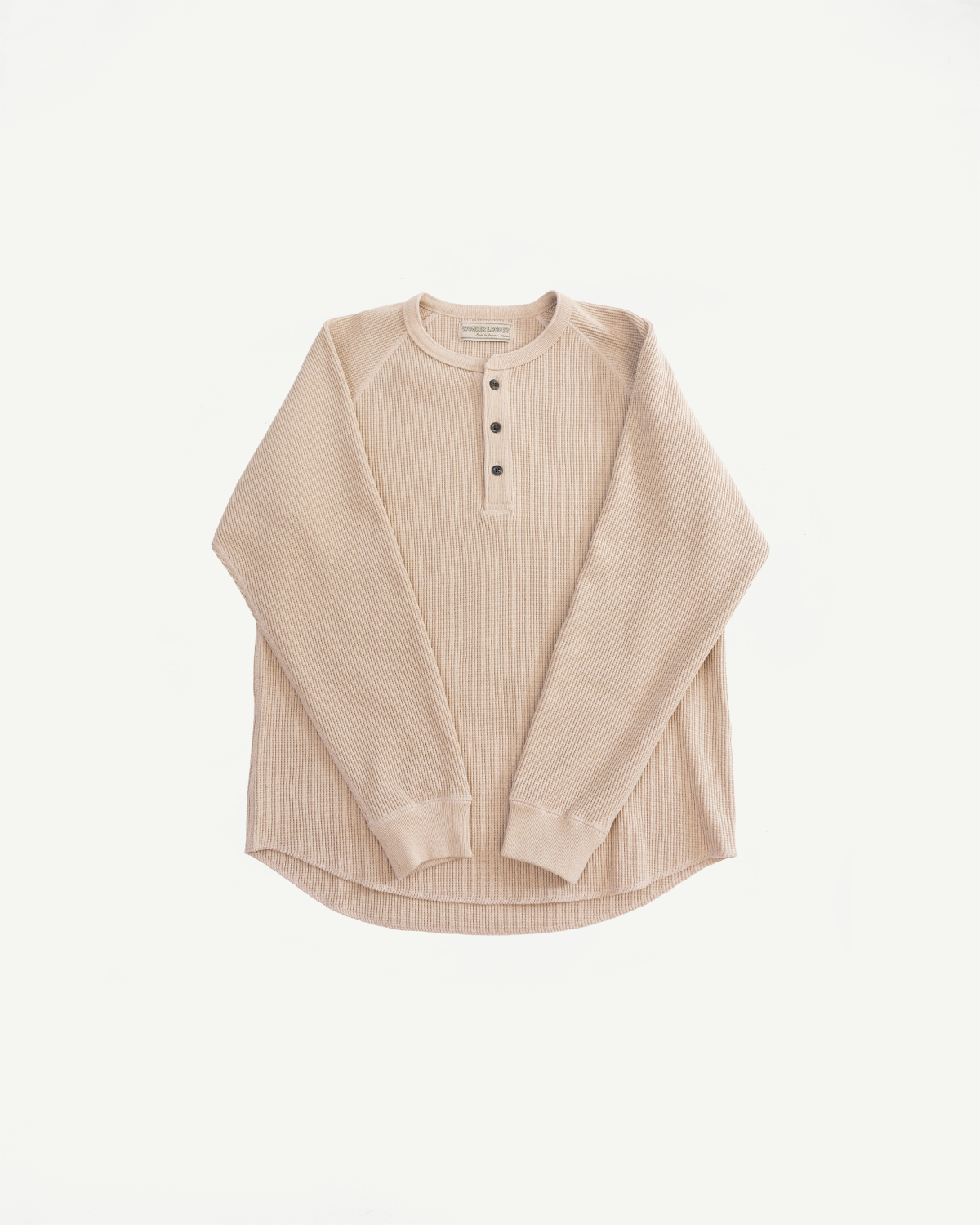 Foxfibre® Heavyweight Waffle Henley - Coyote 15