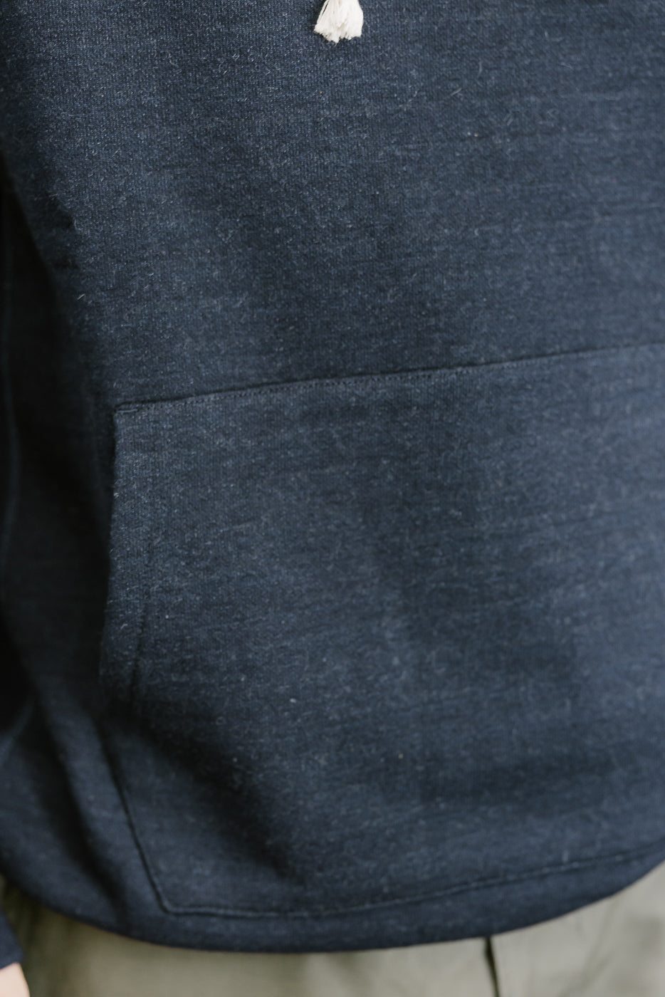 Pullover Hoodie - Real Indigo Blanket Striped French Terry
