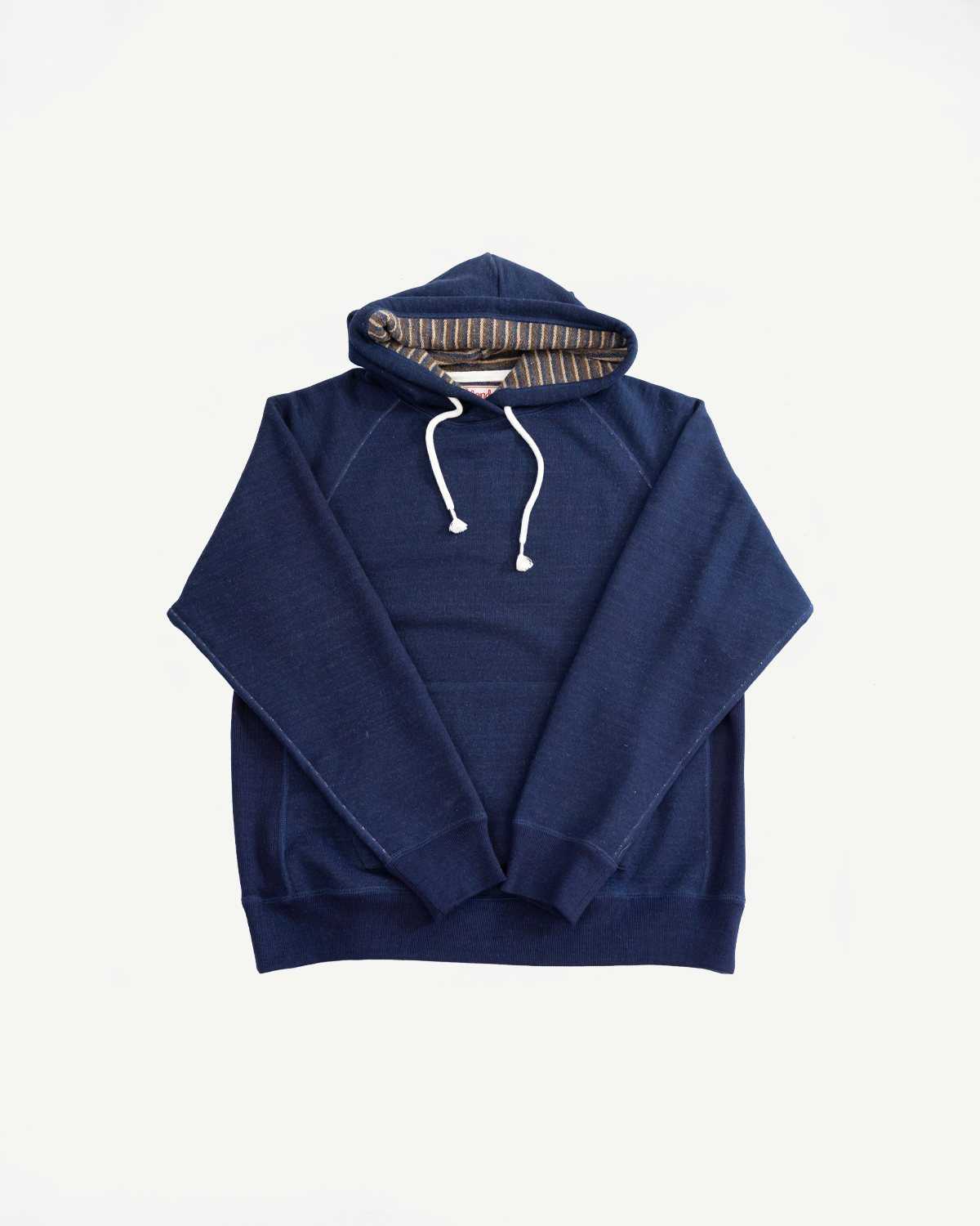 Pullover Hoodie - Real Indigo Blanket Striped French Terry
