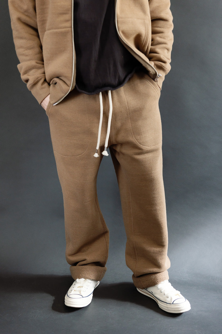 Sweatpant - Iron Mordant Double Heavyweight French Terry Foxfibre® - Coyote 80
