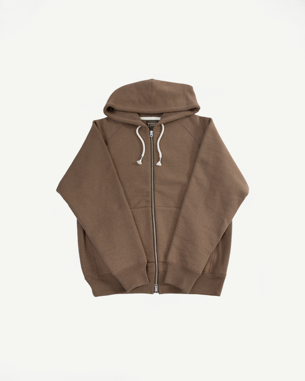 Zip Hoodie - Iron Mordant Double Heavyweight French Terry Foxfibre® - Coyote 80