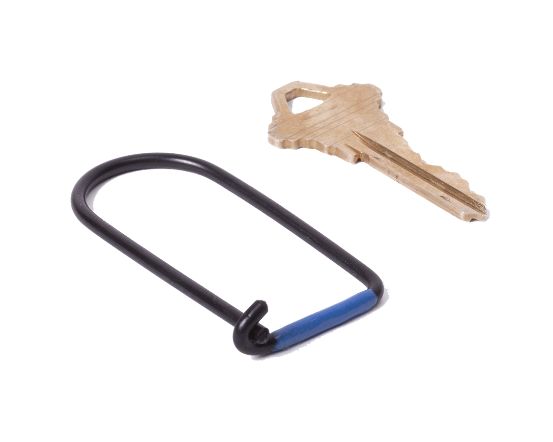 Wilson Keyring - Carbon Black Enameled - Blue
