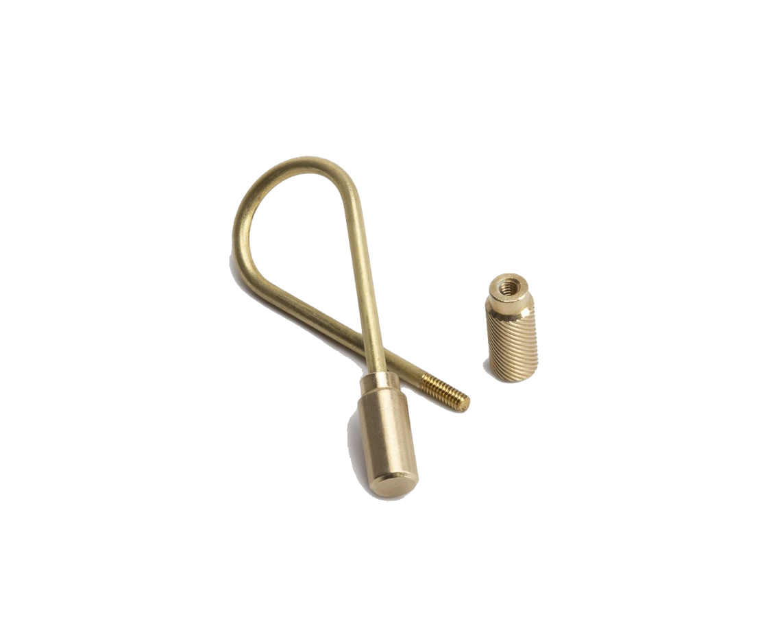 Closed Helix Keyring - Brass
