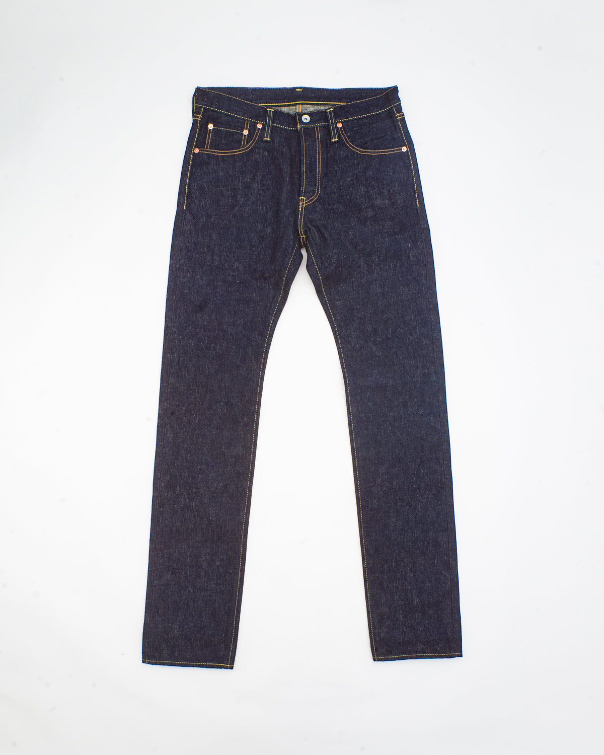 IH-777S-18 - 18oz Vintage Selvedge Denim Slim Tapered Cut Jeans - Indigo