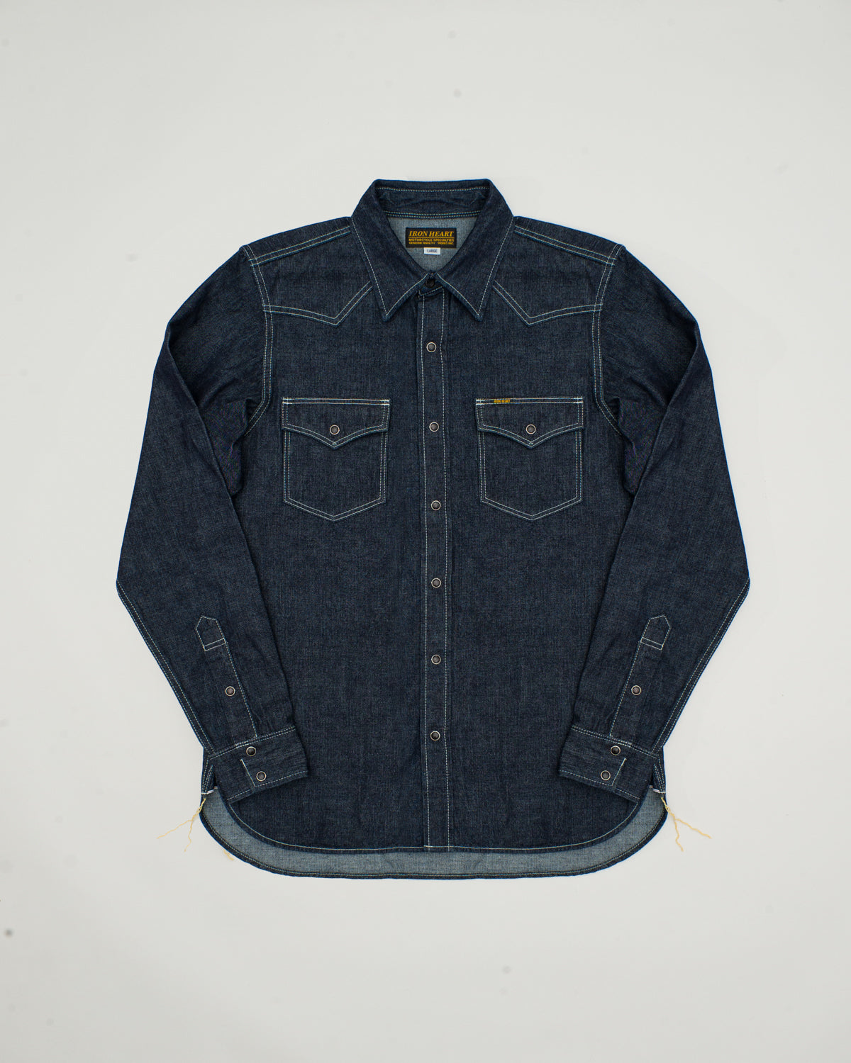 IHSH-320-IND - 10oz Selvedge Denim Western Shirt - Indigo