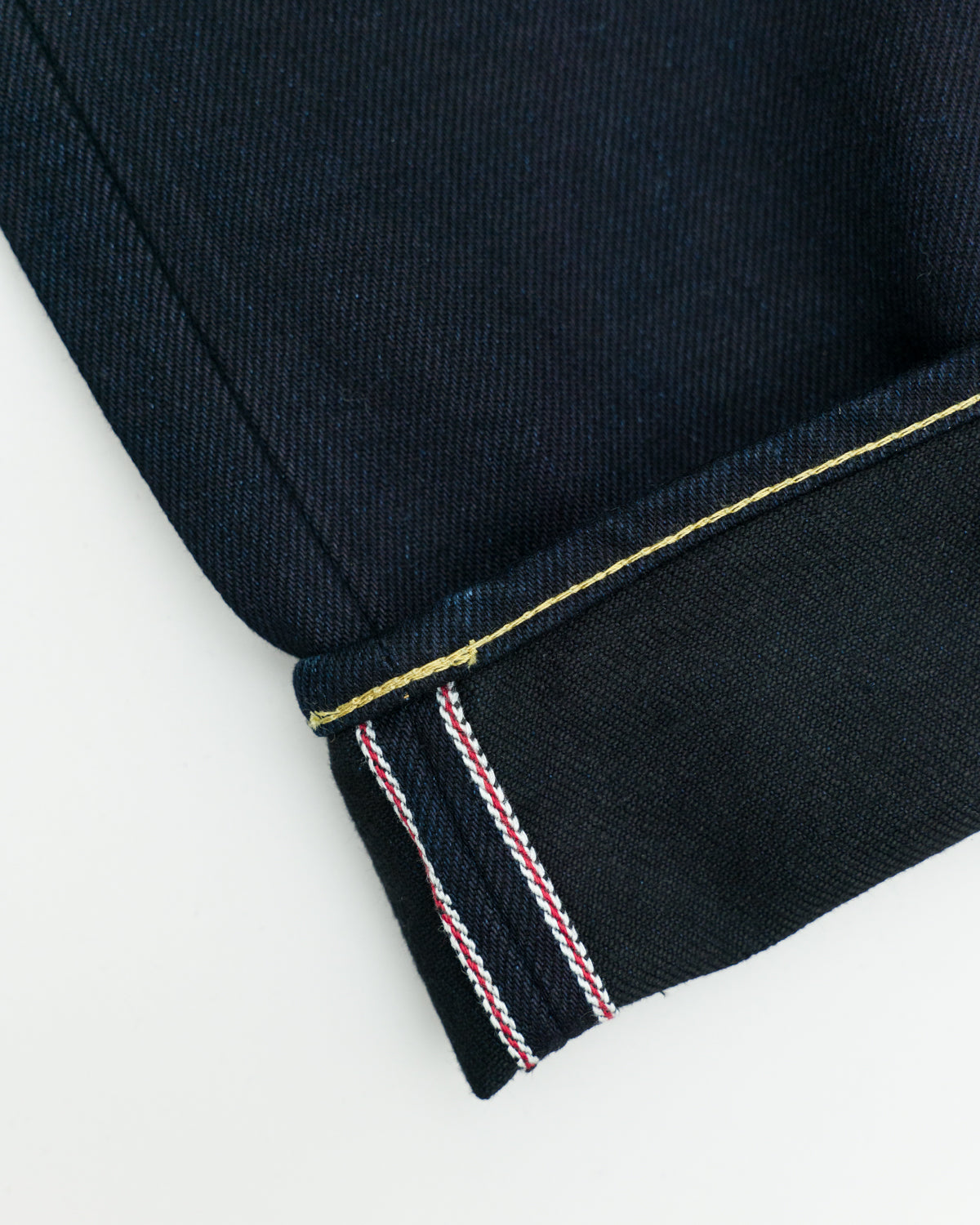 IH-777S-21ib - 21oz Selvedge Denim Slim Tapered Cut Jeans - Indigo/Black