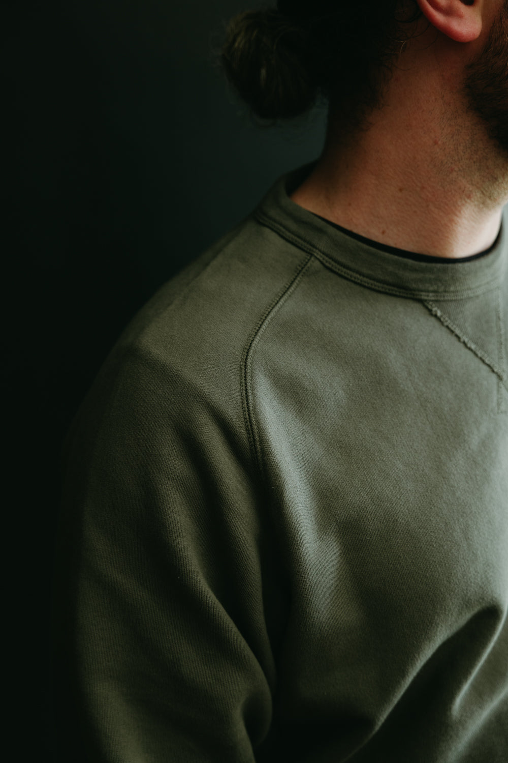 349VF.40 - 12oz Loopwheeled Sweatshirt Vintage Washed Oversized Fit - Army