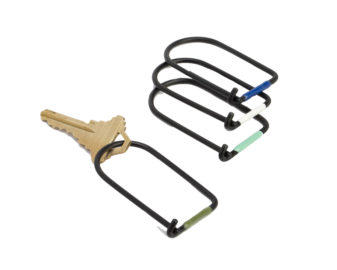 Wilson Keyring - Carbon Black Enameled - Blue