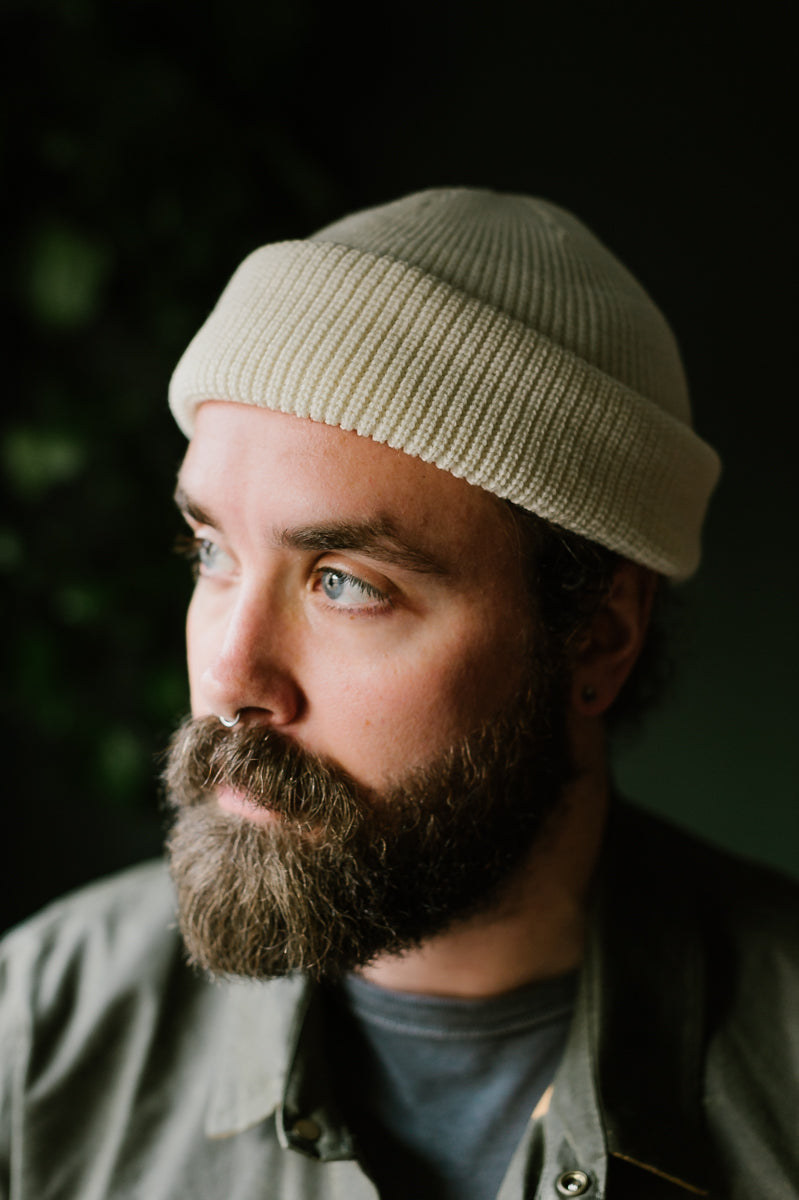 Wool Knit Watch Cap - Natural
