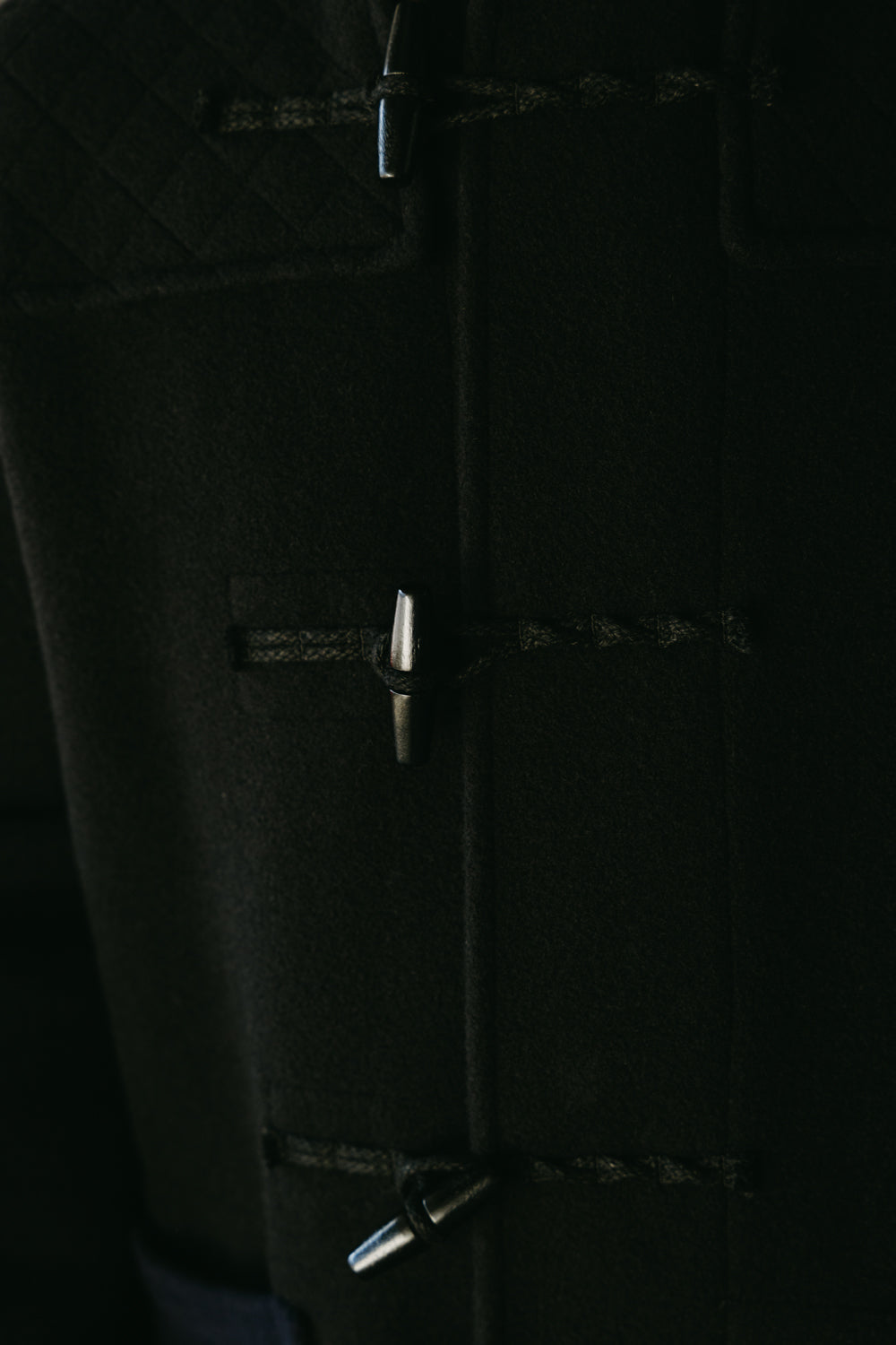 Gloverall x 3Sixteen - Quilted Contrast Monty Coat - Black