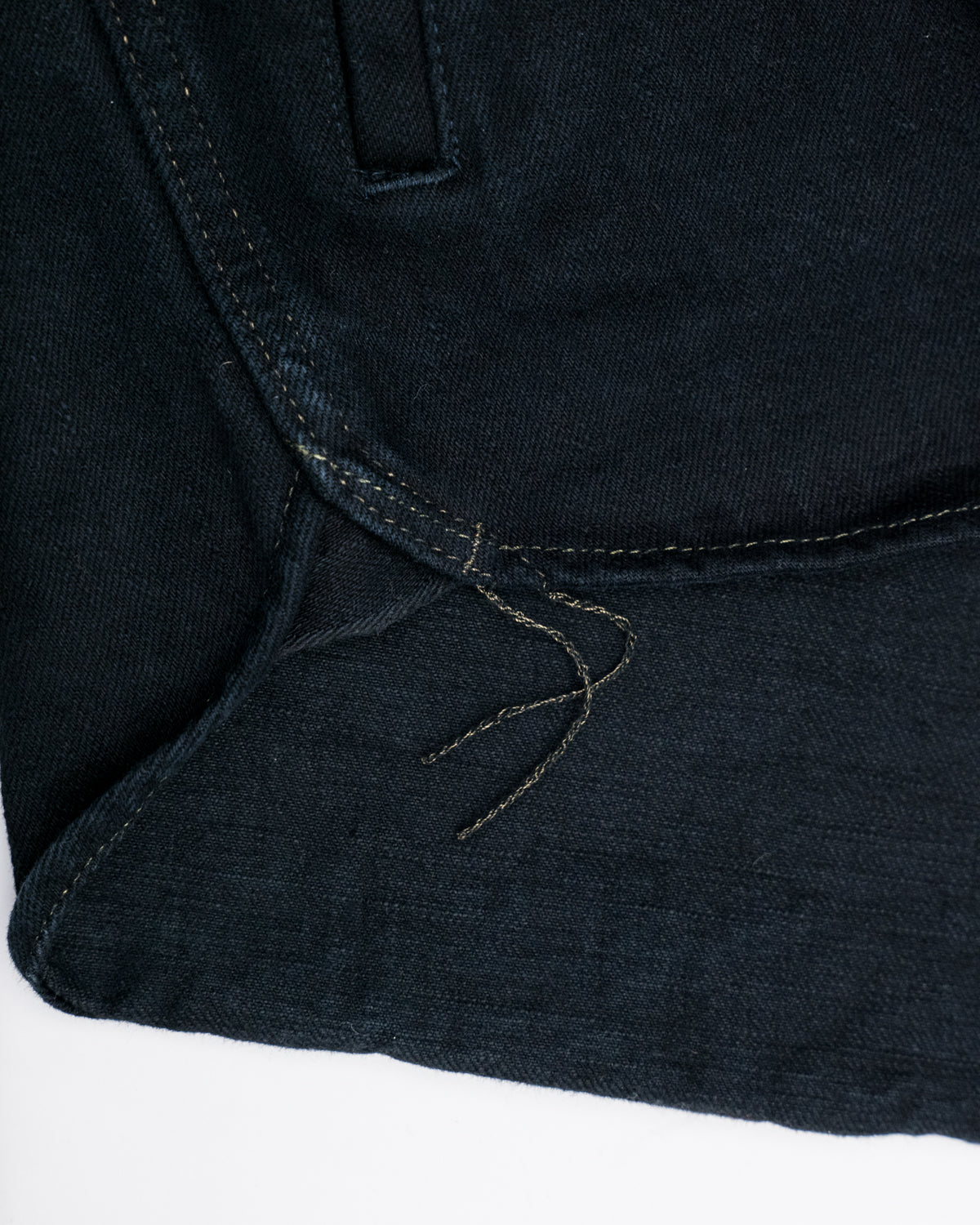 IHSH-293-OD - 18oz Vintage Selvedge Denim CPO Shirt - Indigo Overdyed Black