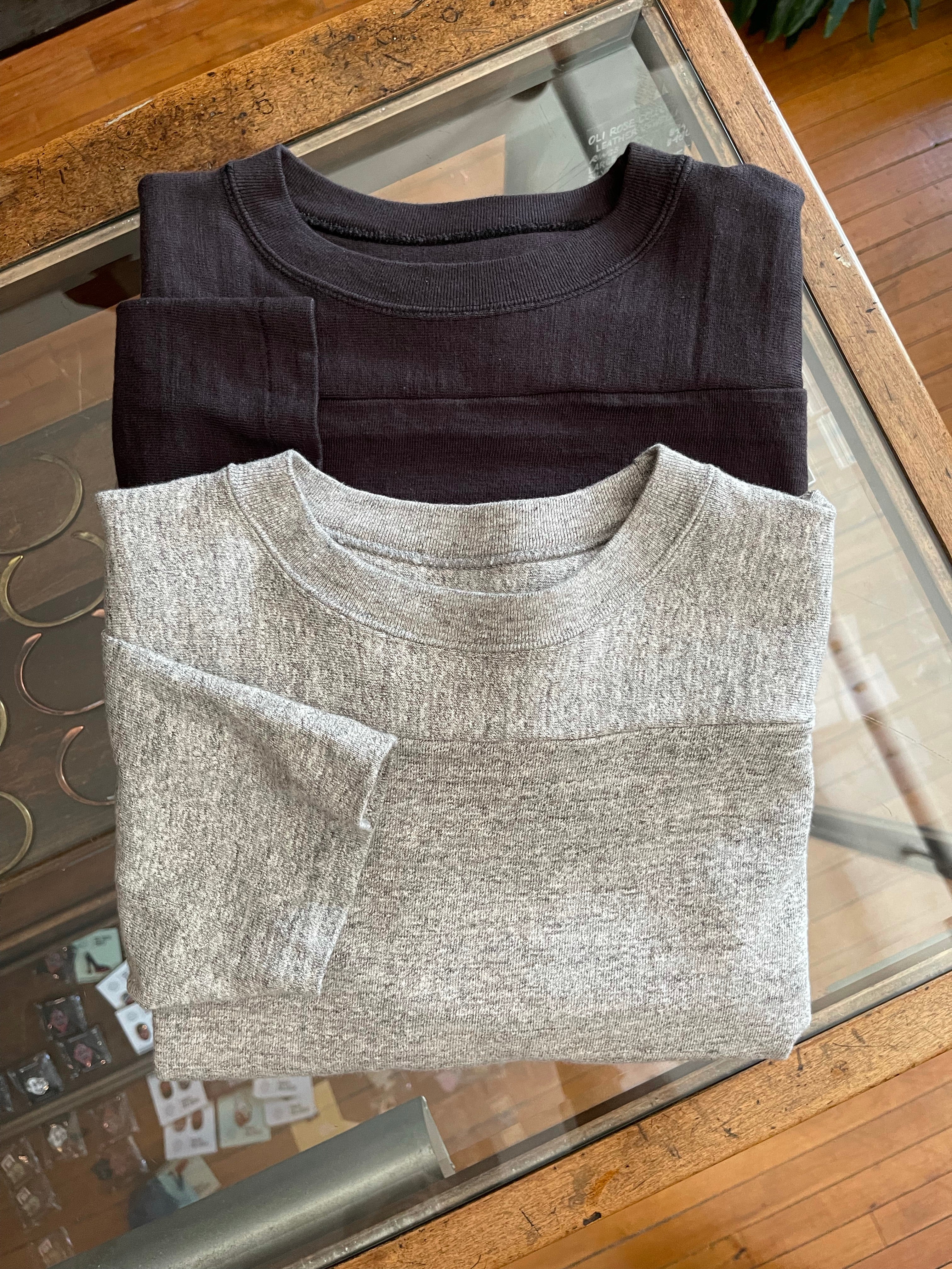 Gently Used Warehouse & Co. Football Tee 2-Pack - Heather Grey & Sumikuro