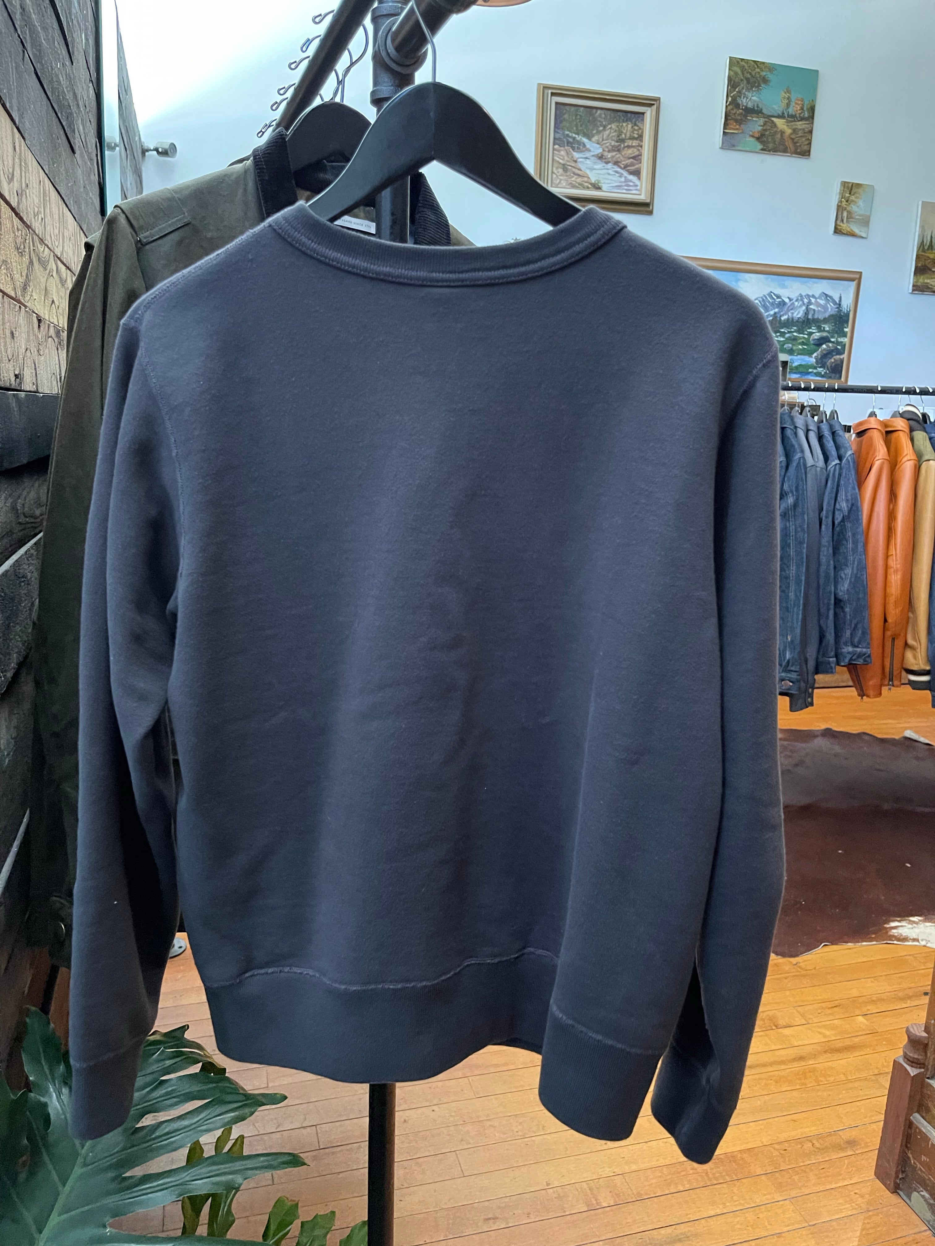 Gently Used Buzz Rickson's Loopwheel Sweatshirt - Black - Medium