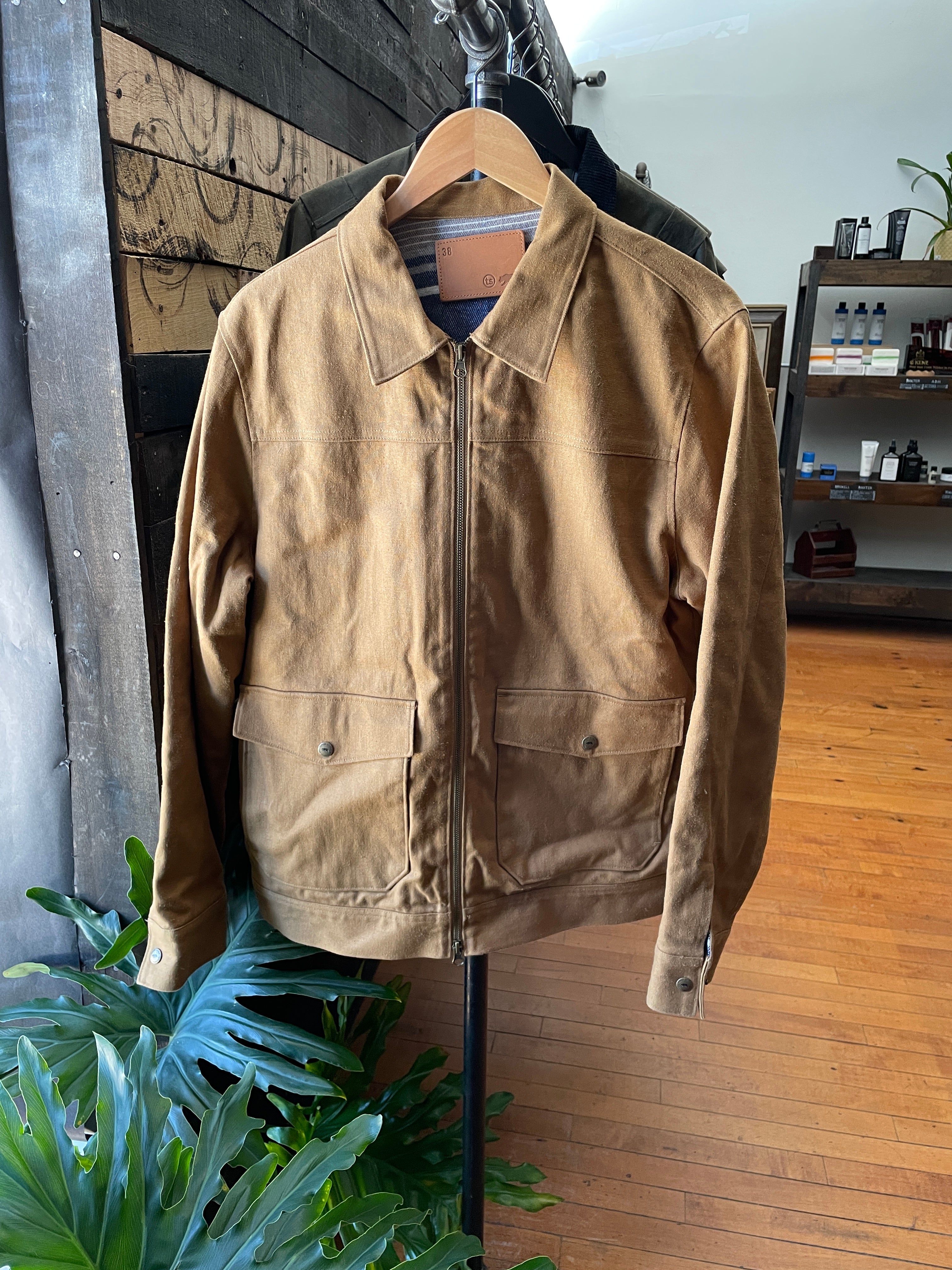 *Gently Used* The Mechanic Jacket Boss Duck - British Khaki