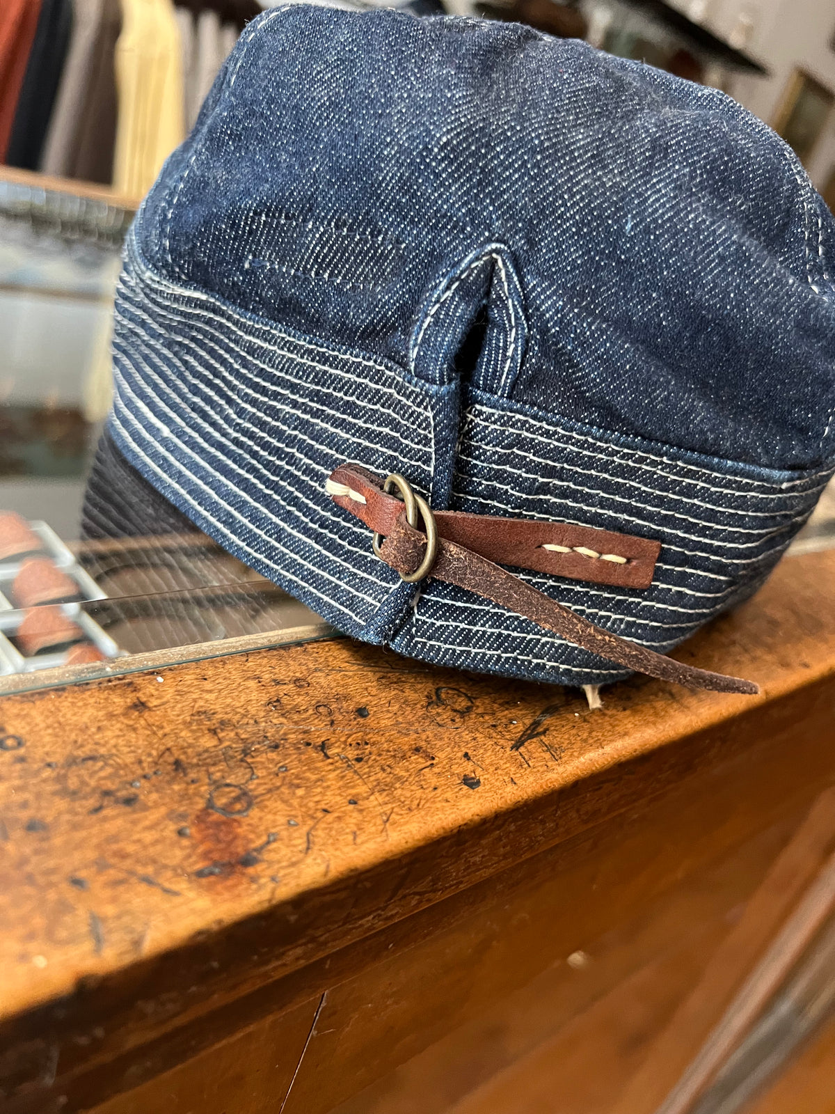 Gently Used Kapital Denim Work Cap - Indigo | Dant