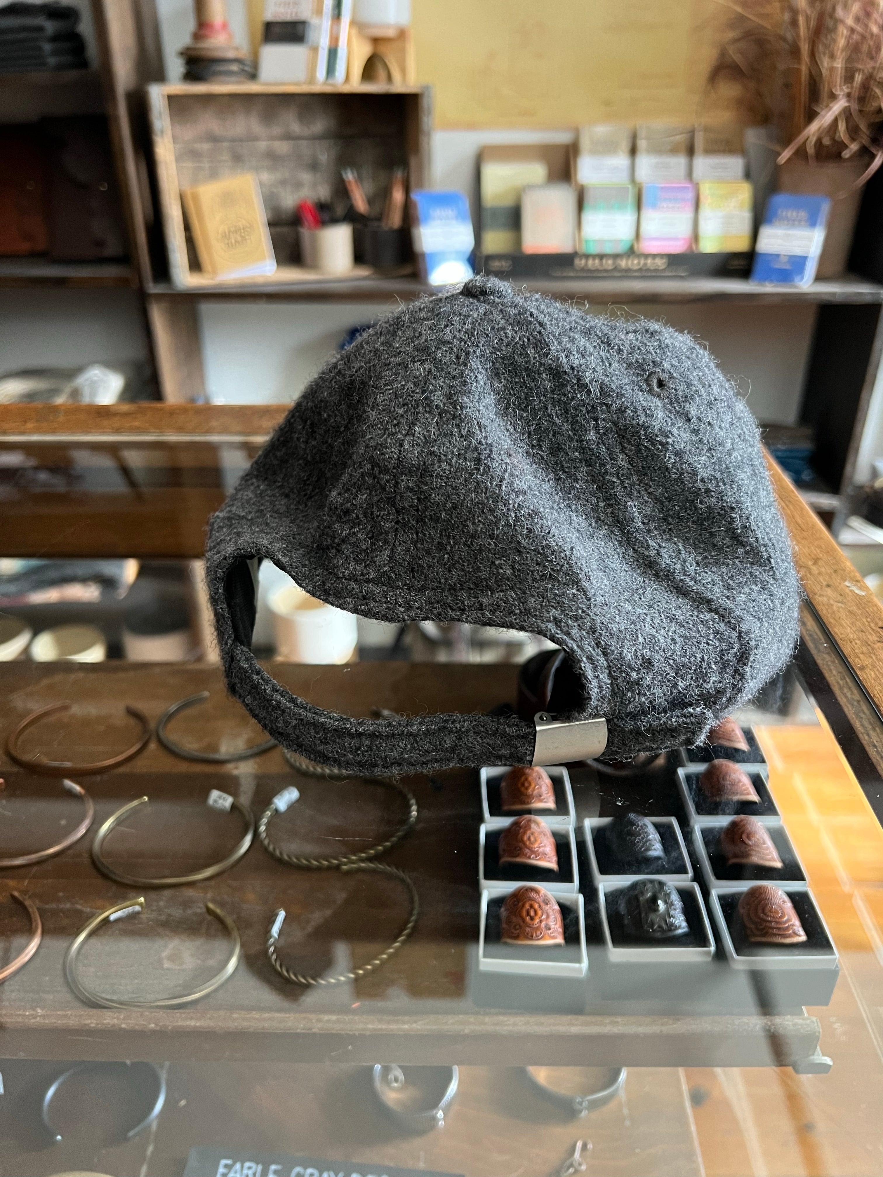 Gently Used Paa Wool Two Caps Bundle - Green/Navy, Heather Gray