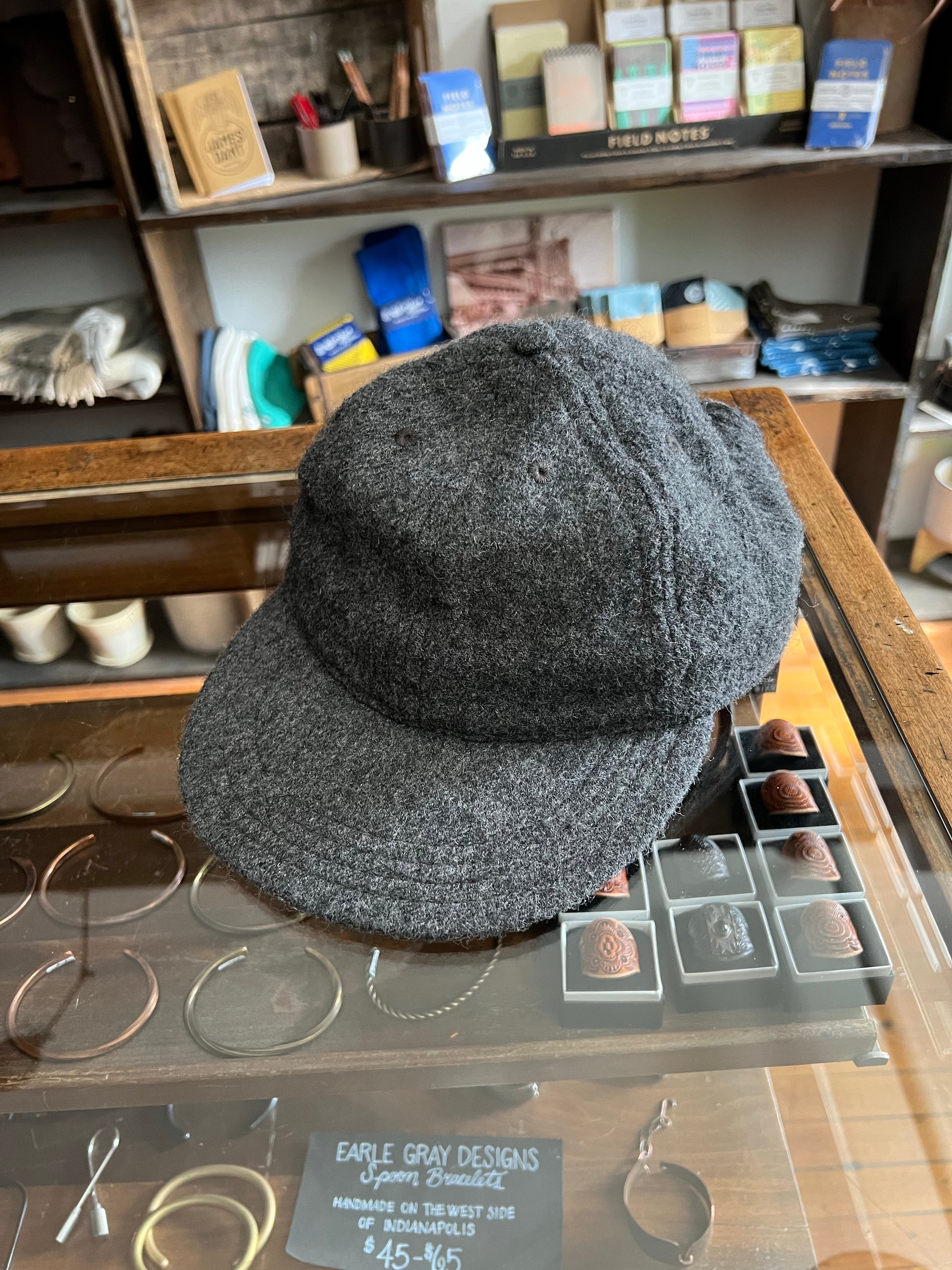 Gently Used Paa Wool Two Caps Bundle - Green/Navy, Heather Gray