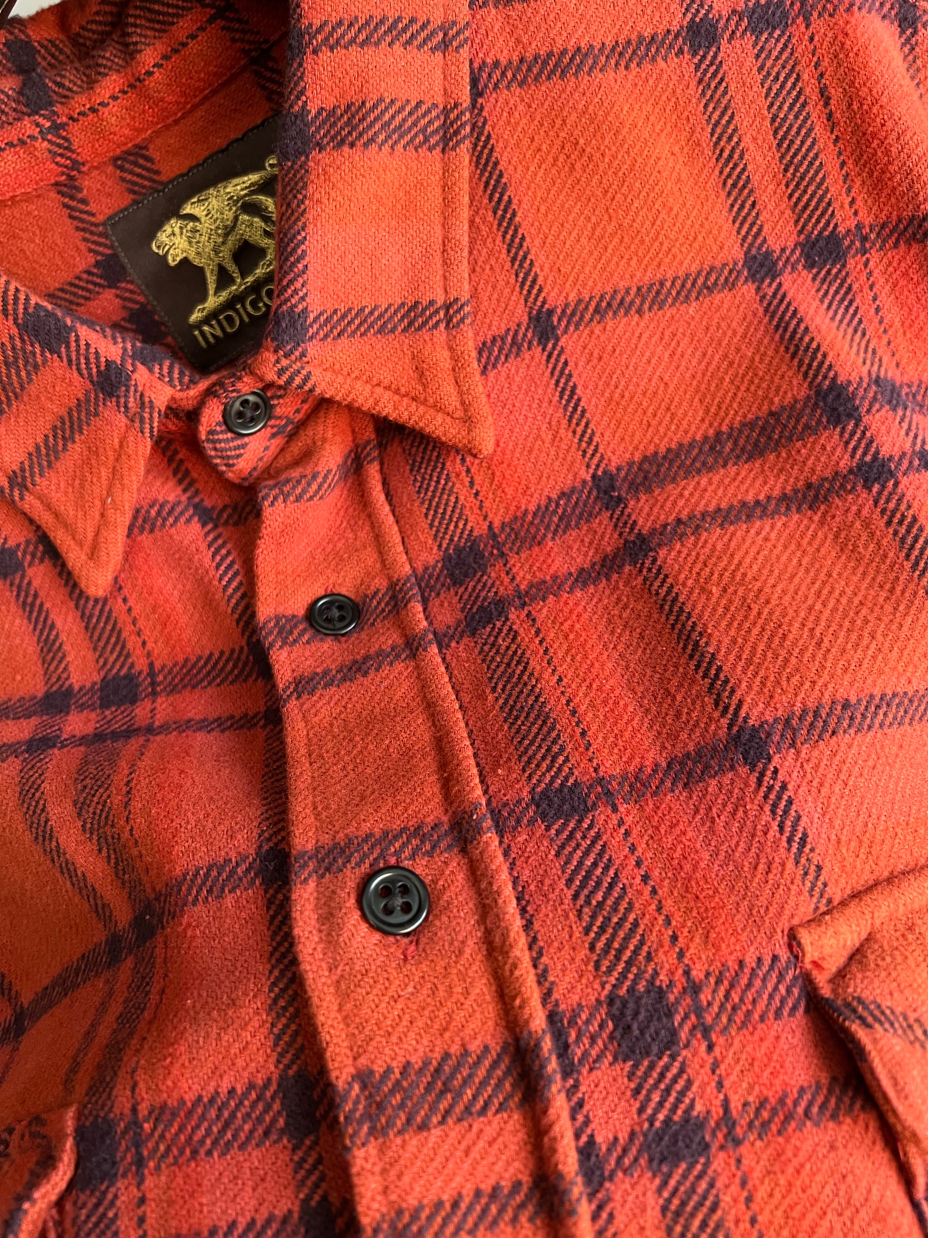 Gently Used Indigofera Delray Flannel - Red Overdye - Medium