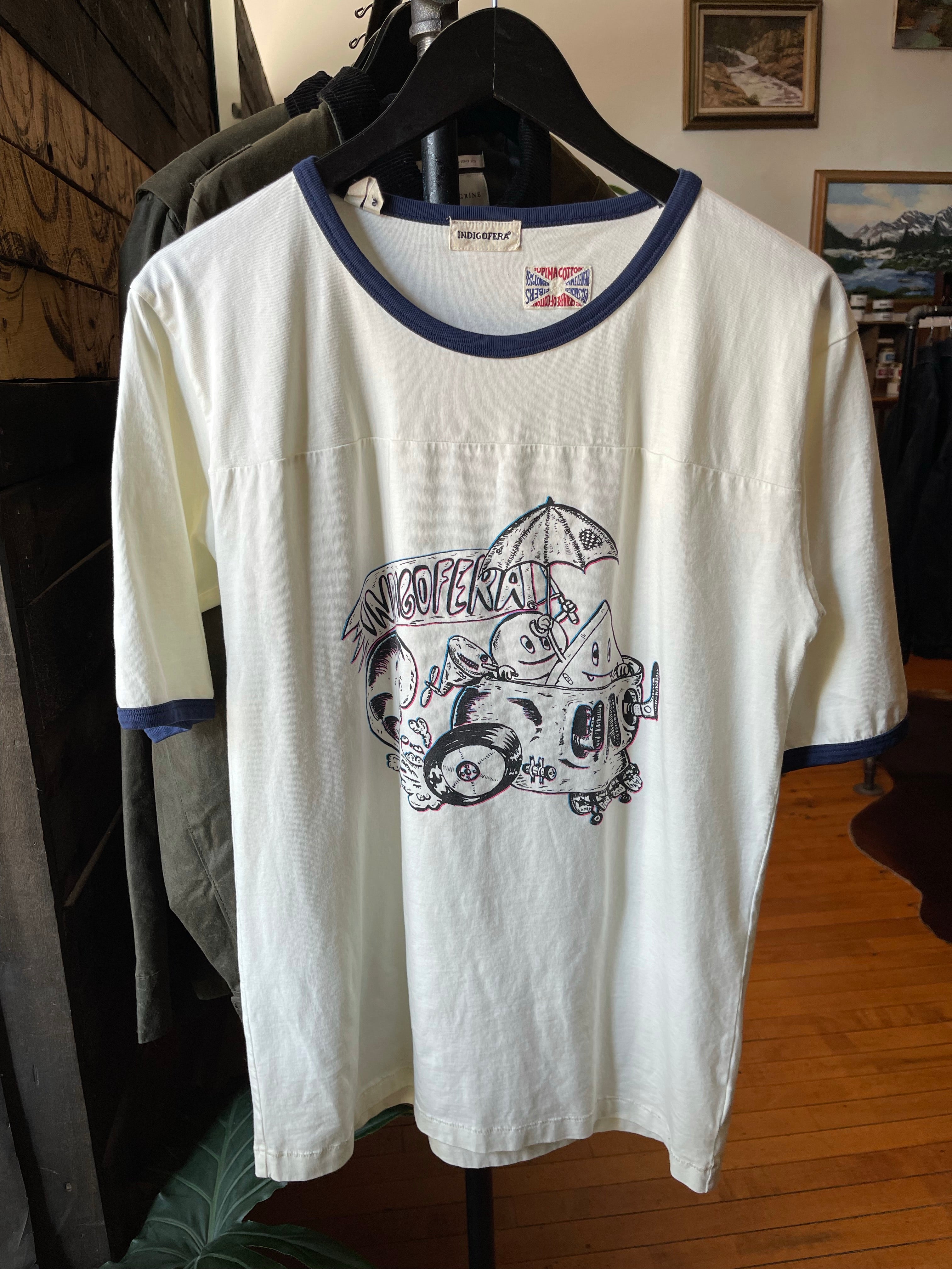 Gently Used Indigofera T-Shirt 2-Pack - Yellow/black & White Graphic