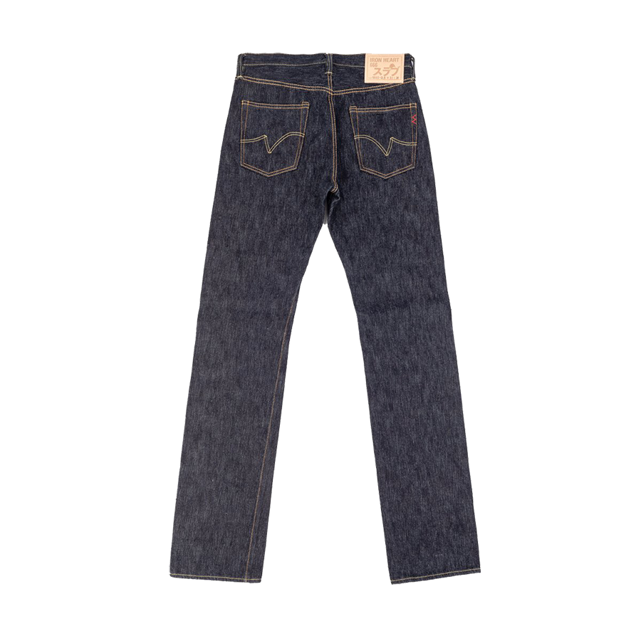 IH-666S-SLB - 16oz Slubby Selvedge Denim Slim Straight Cut Jeans - Indigo