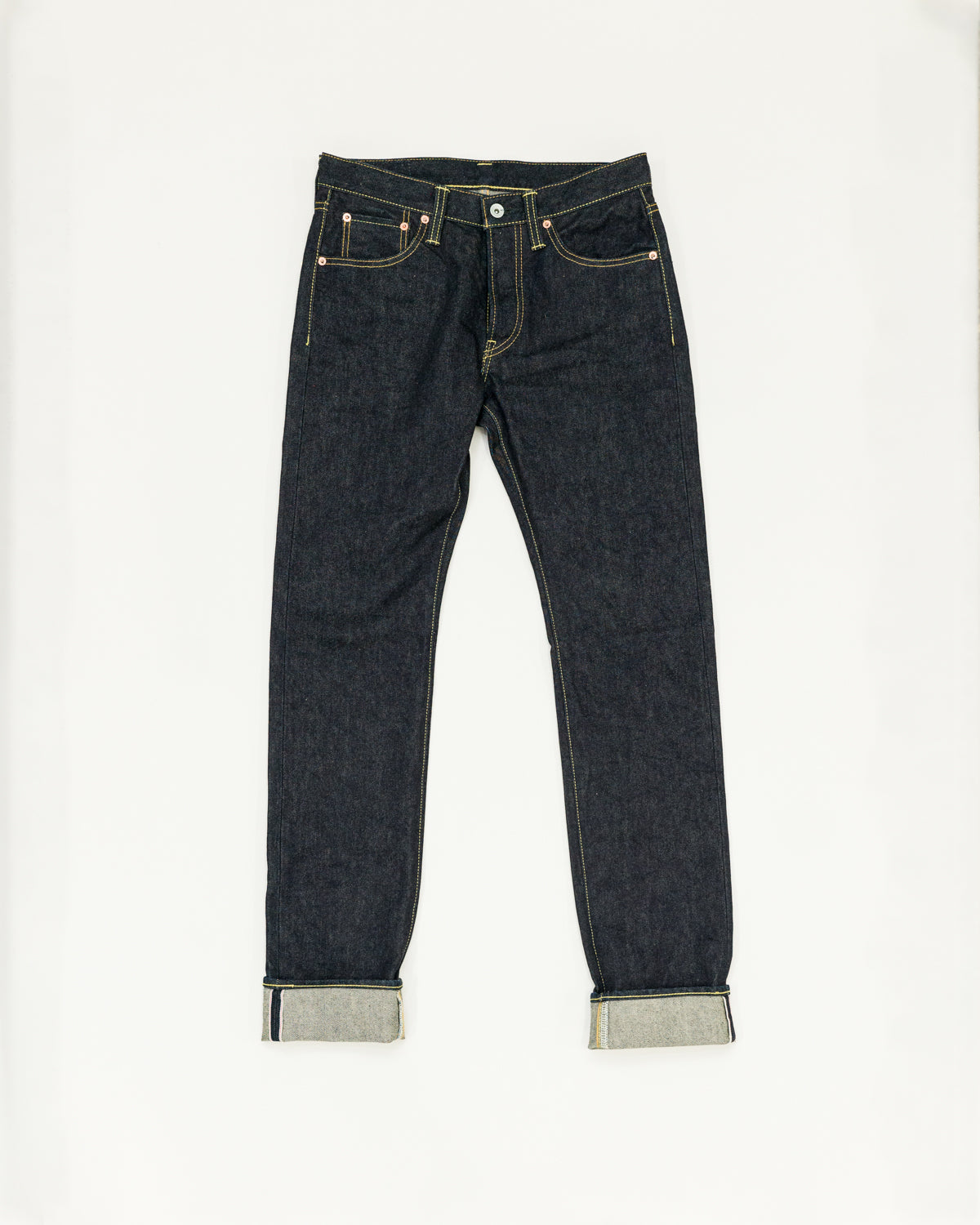 IH-777S-142 - 14oz Selvedge Denim Slim Tapered Jeans - Indigo