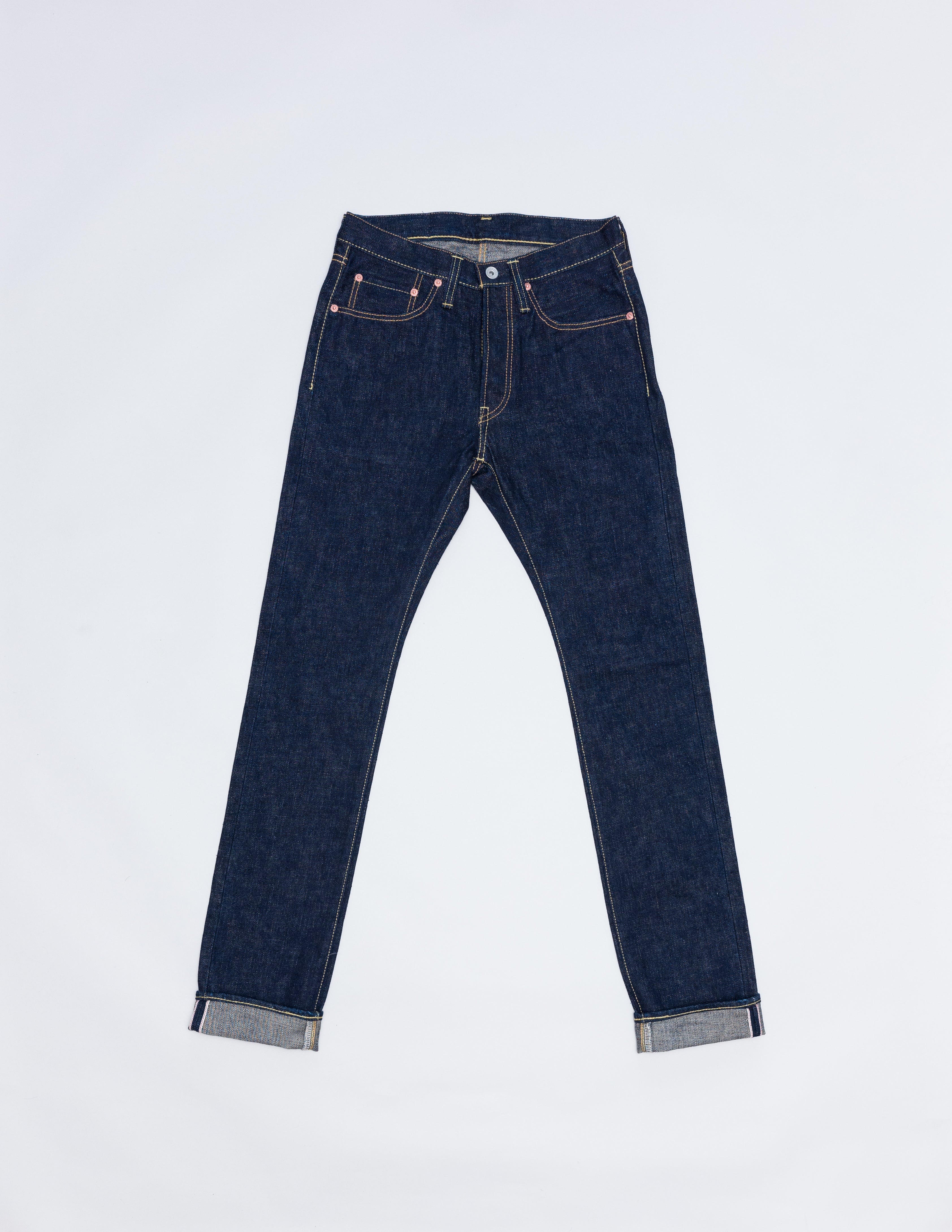 IH-555S-18 - 18oz Vintage Selvedge Denim Super Slim Cut Jeans - Indigo