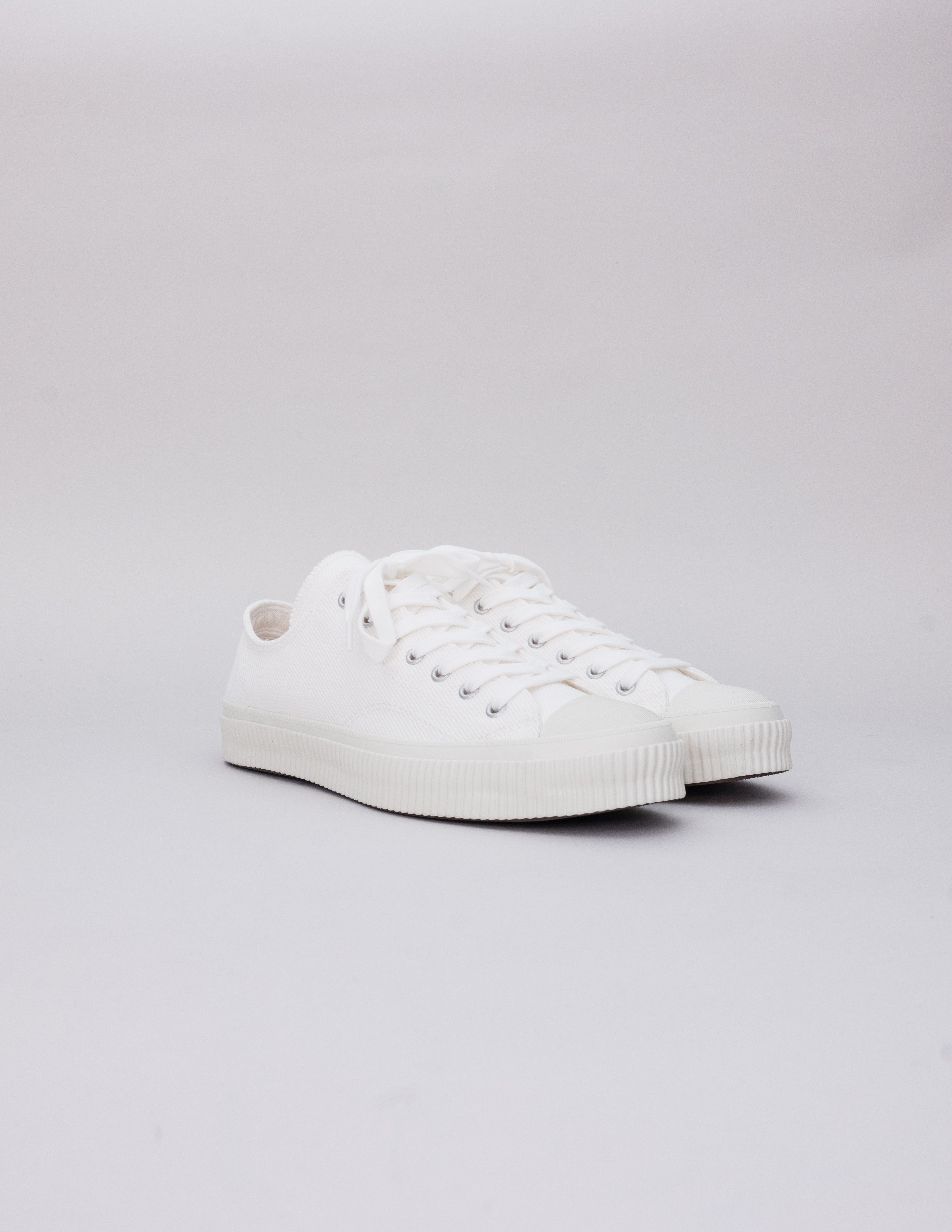 IHSN-01-WHT - 21oz Selvedge Denim Low-Top Sneakers - White