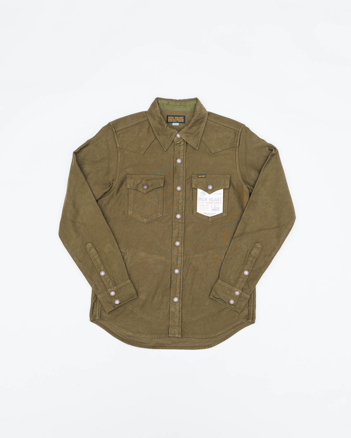 IHSH-331-ODG - 12oz Moleskin CPO Shirt - Olive