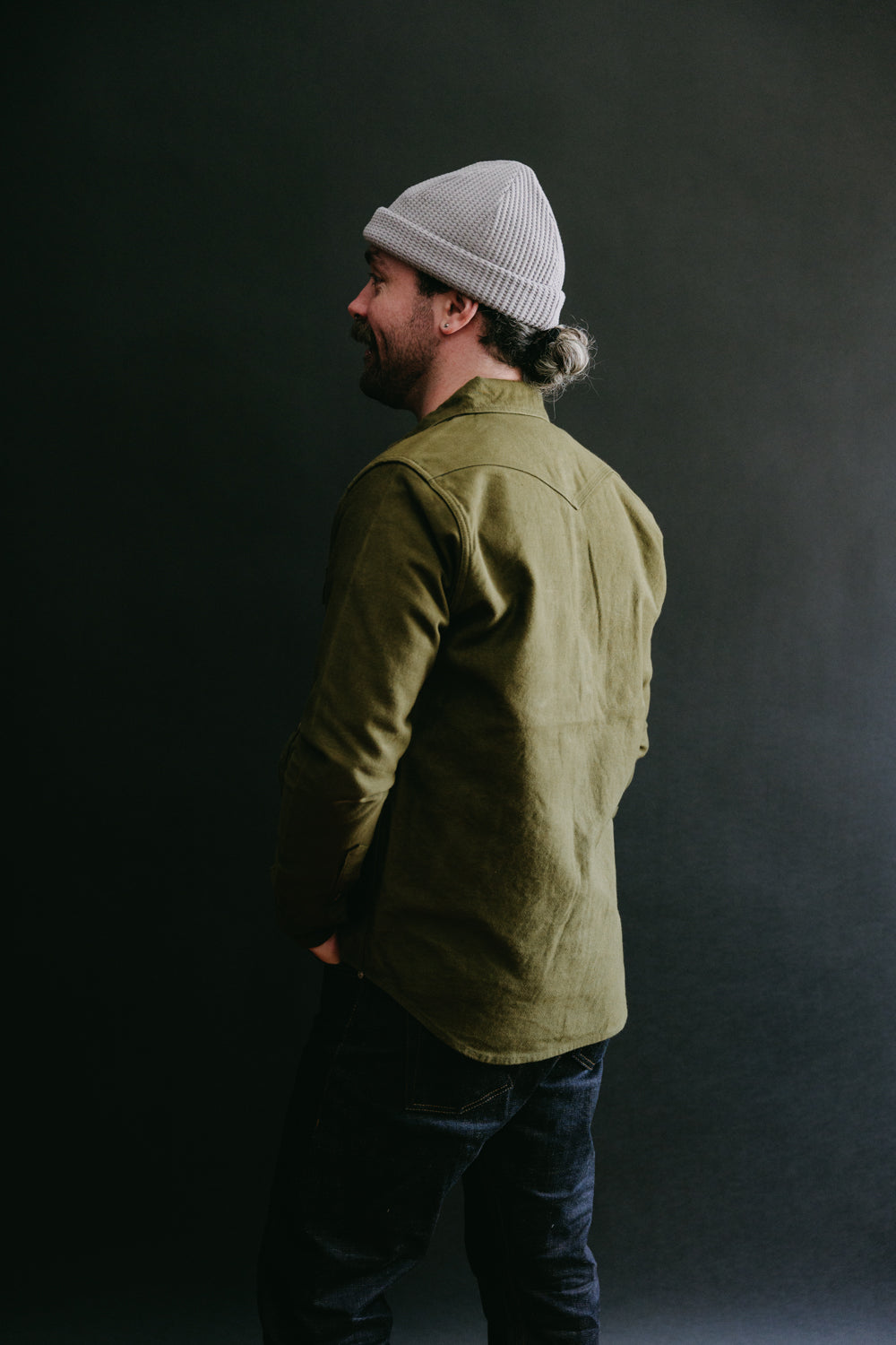 IHSH-331-ODG - 12oz Moleskin CPO Shirt - Olive