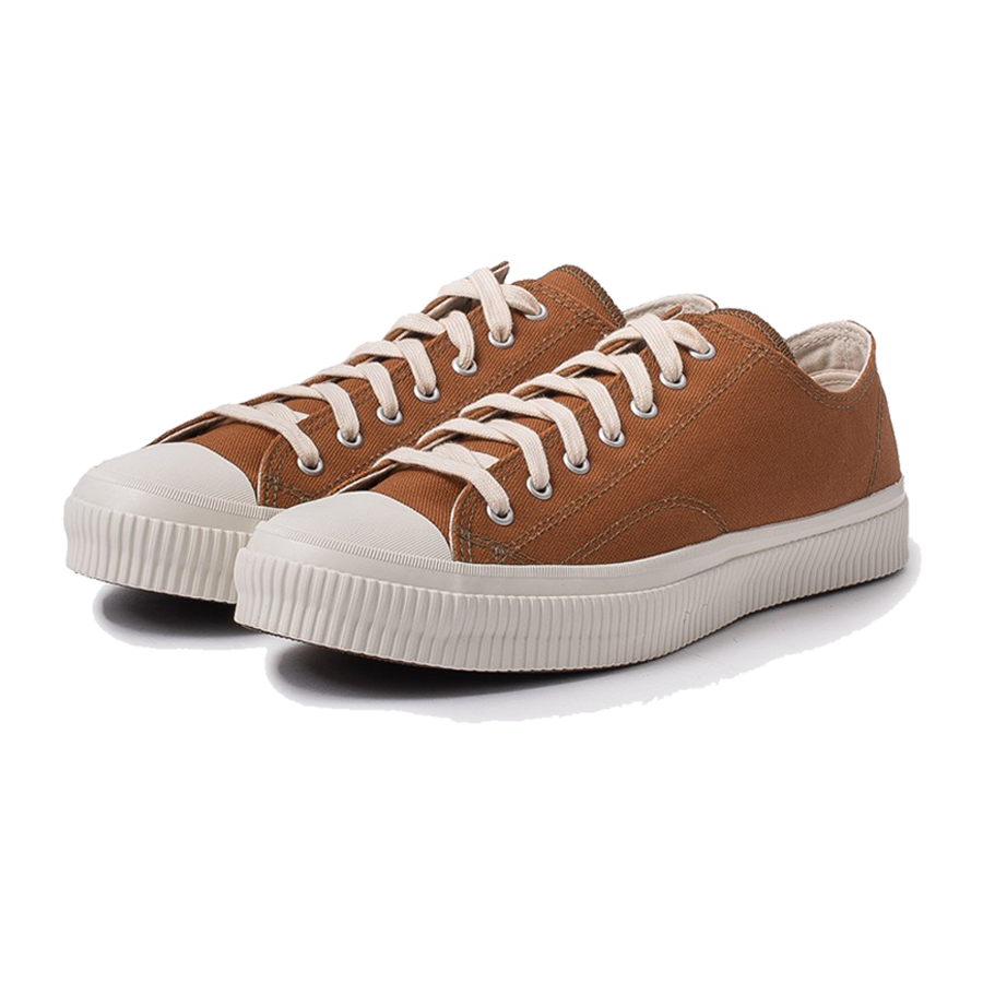 IHSN-01-BRN - 17oz Cotton Duck Low-Top Sneakers - Brown