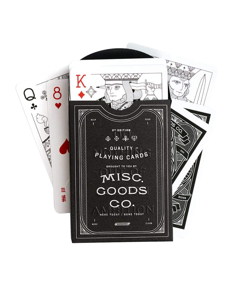 Black Deck of Playing Cards