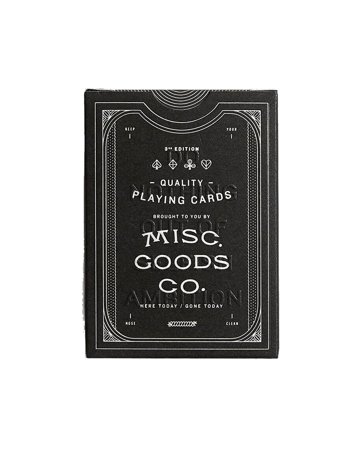 Black Deck of Playing Cards
