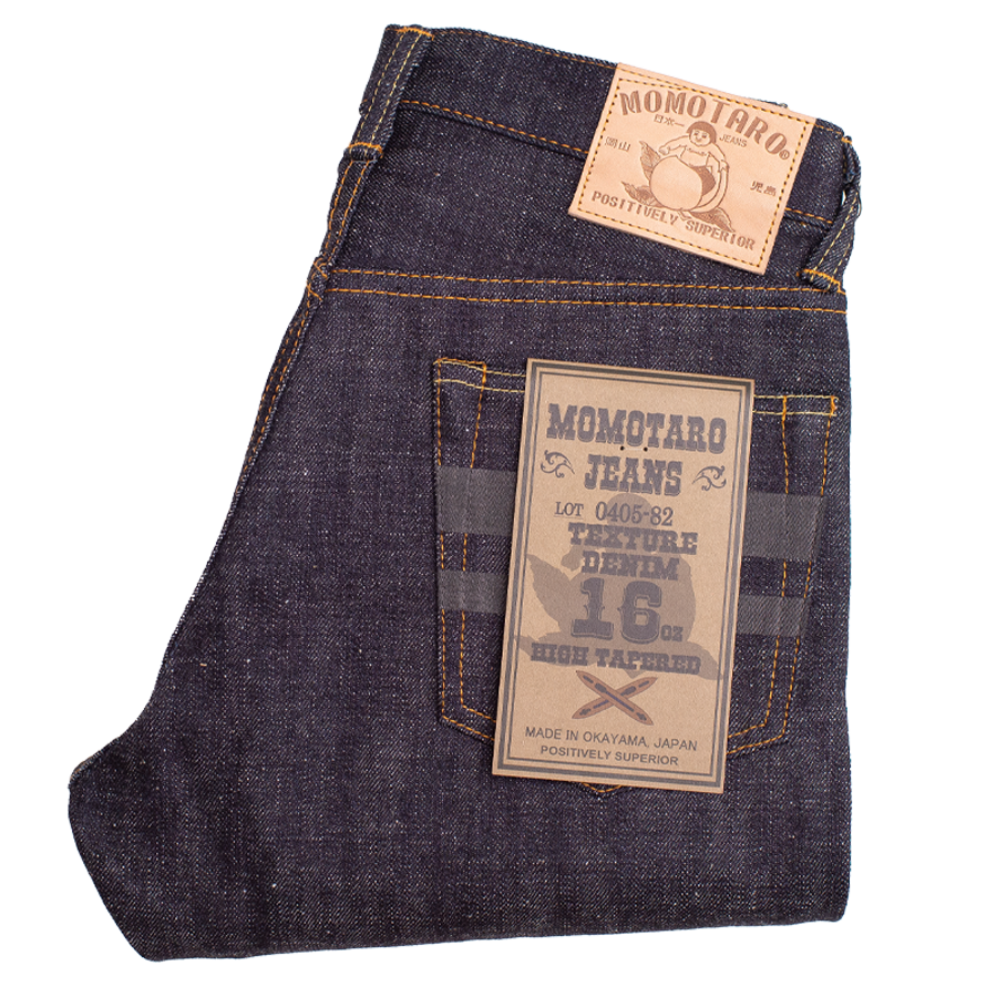 16oz - Texture Selvedge Black Battle Stripes - High Tapered