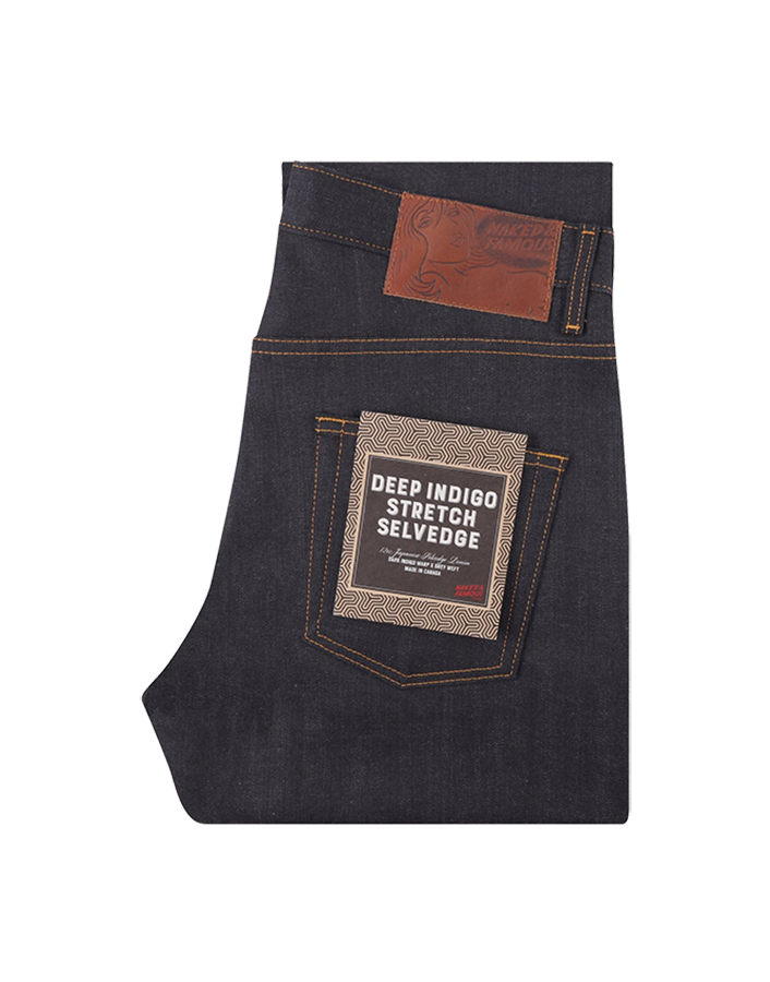 12oz Deep Indigo Stretch Selvedge Easy Guy Dant
